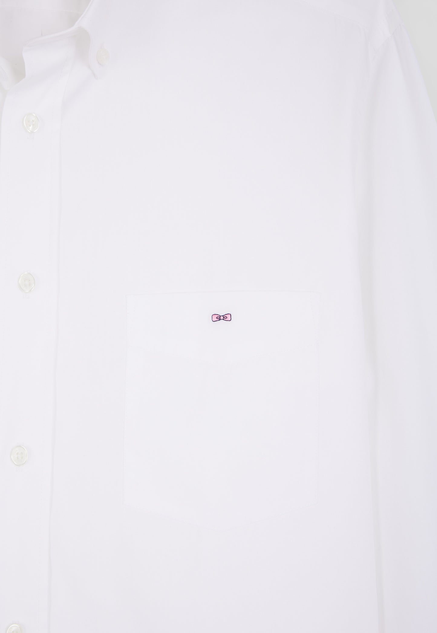 Regular plain white cotton poplin shirt