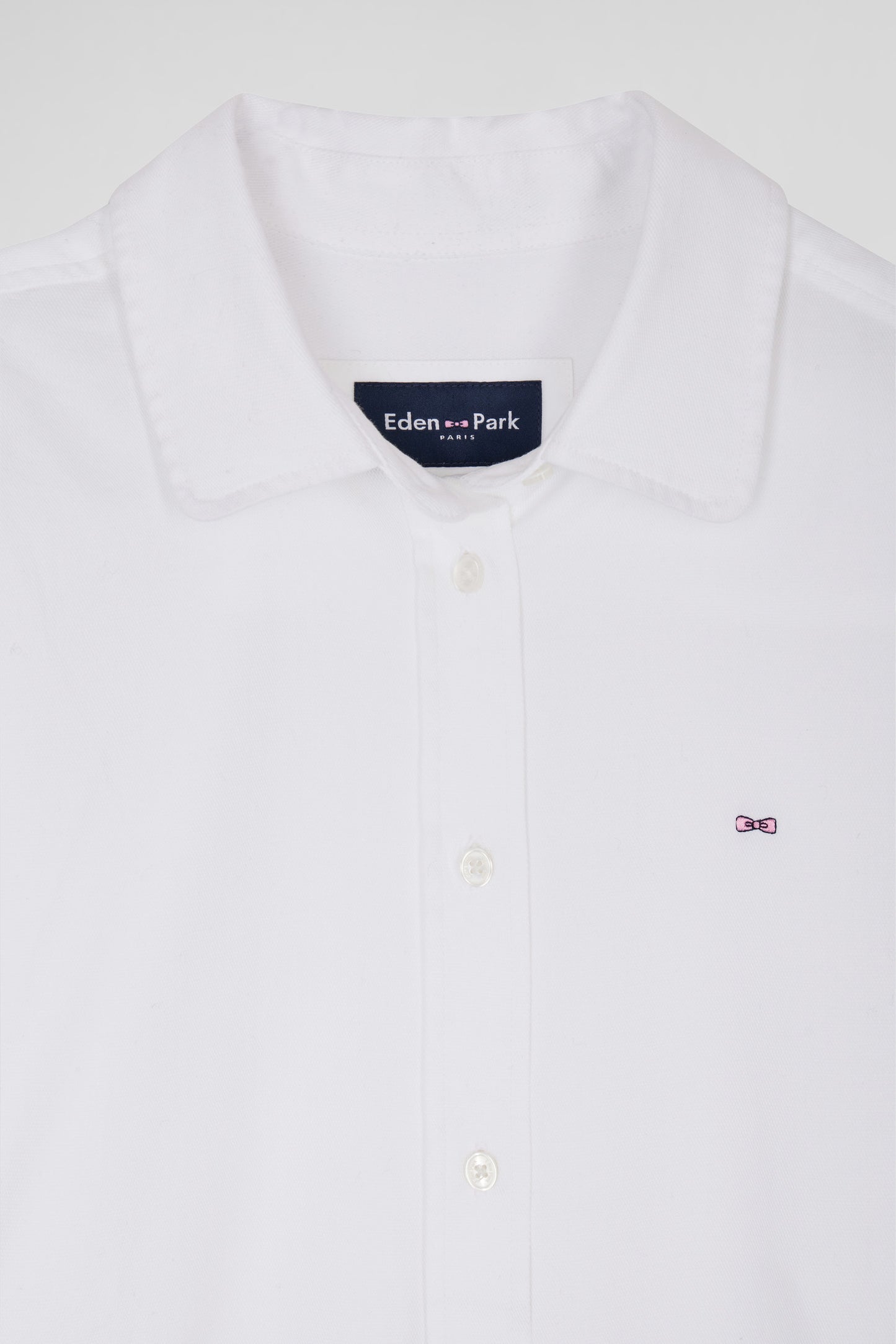 Relaxed white cotton poplin shirt