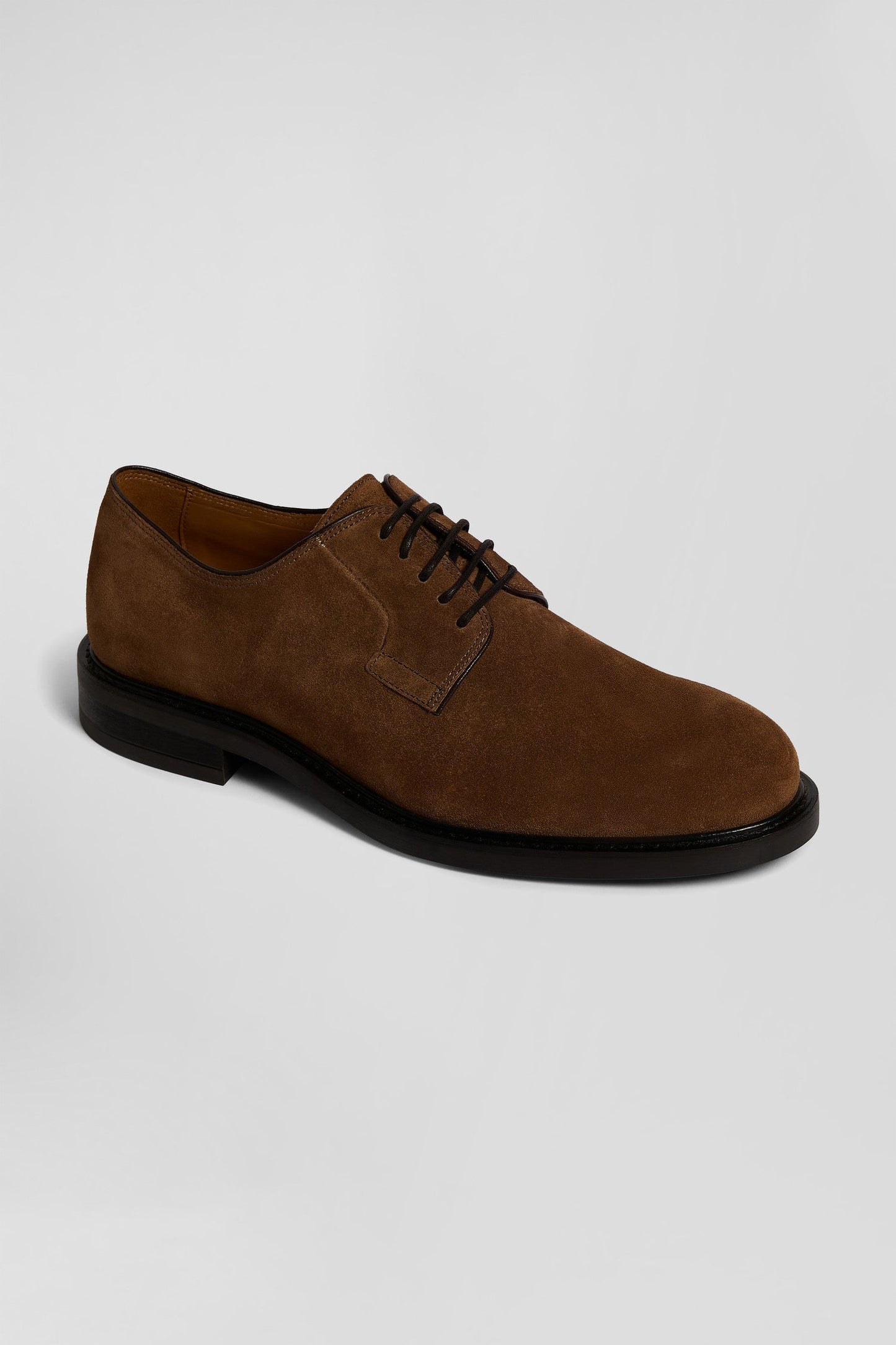 Derbies lacés en cuir suédé marron - Image 3