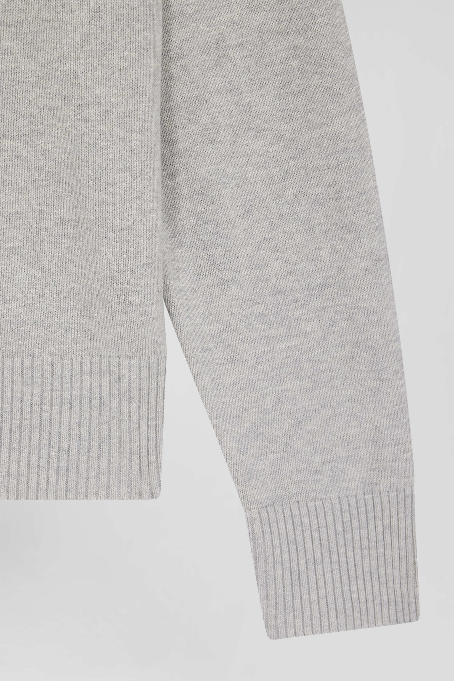 Relax grey blended wool and cotton cardigan