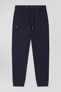 Regular navy blue brushed fleece jogging bottoms