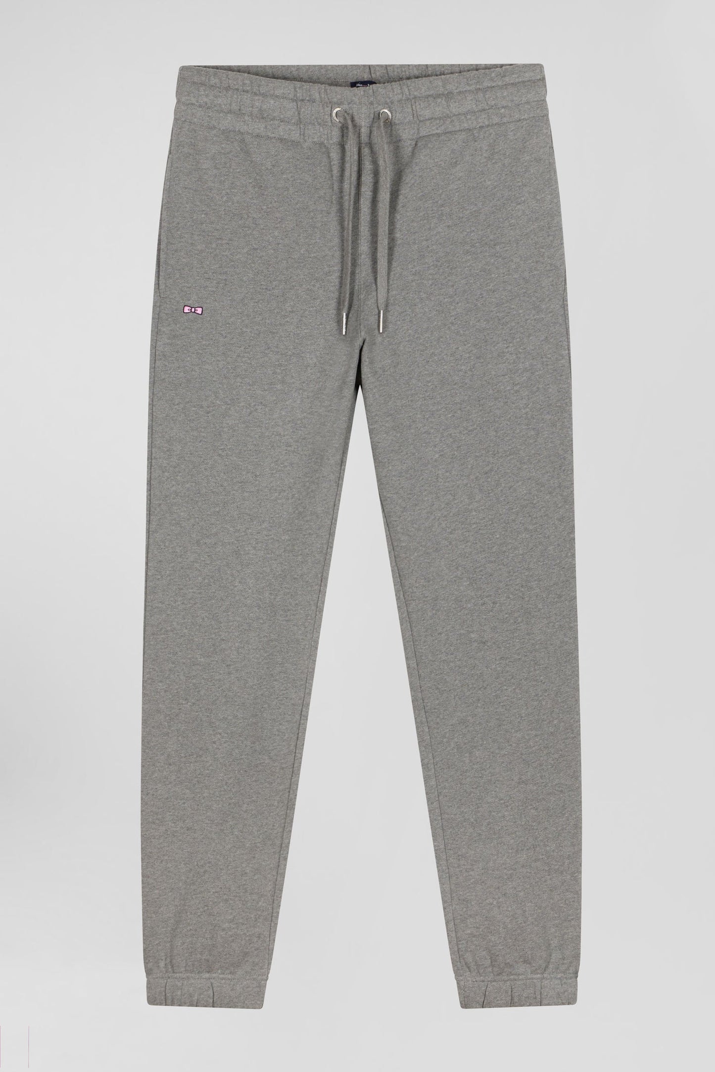 Pantalon jogging en molleton gratté gris coupe Regular - Image 1