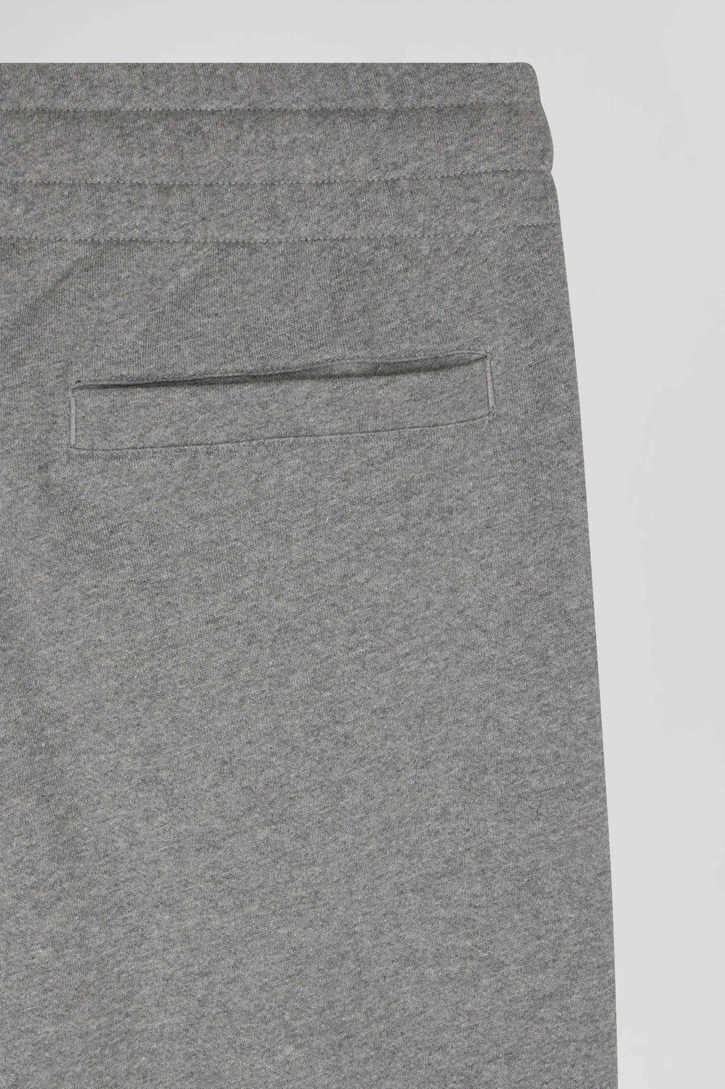 Pantalon jogging en molleton gratté gris coupe Regular - Image 4