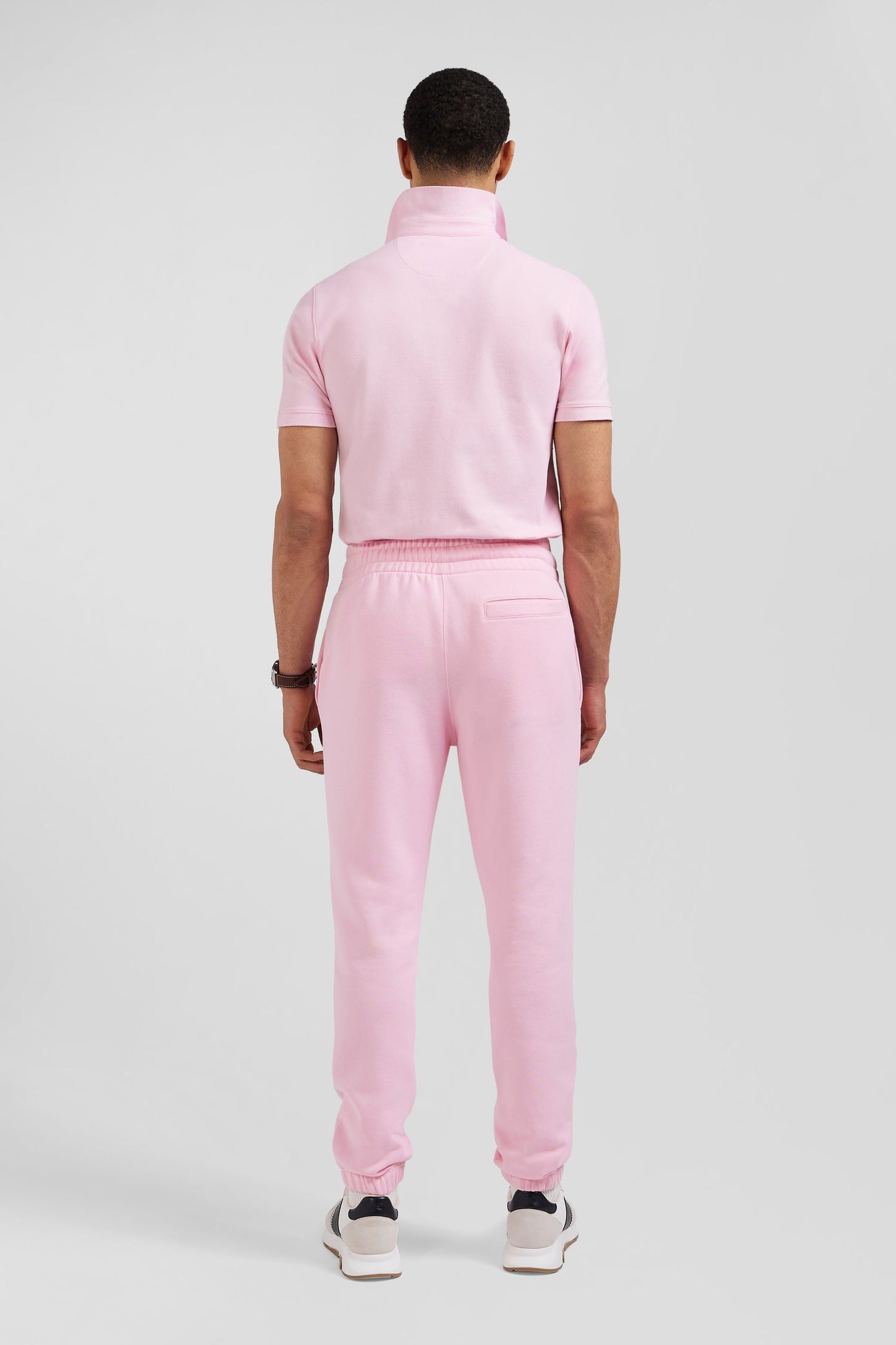 Pantalon jogging en molleton gratté rose coupe Regular - Image 6