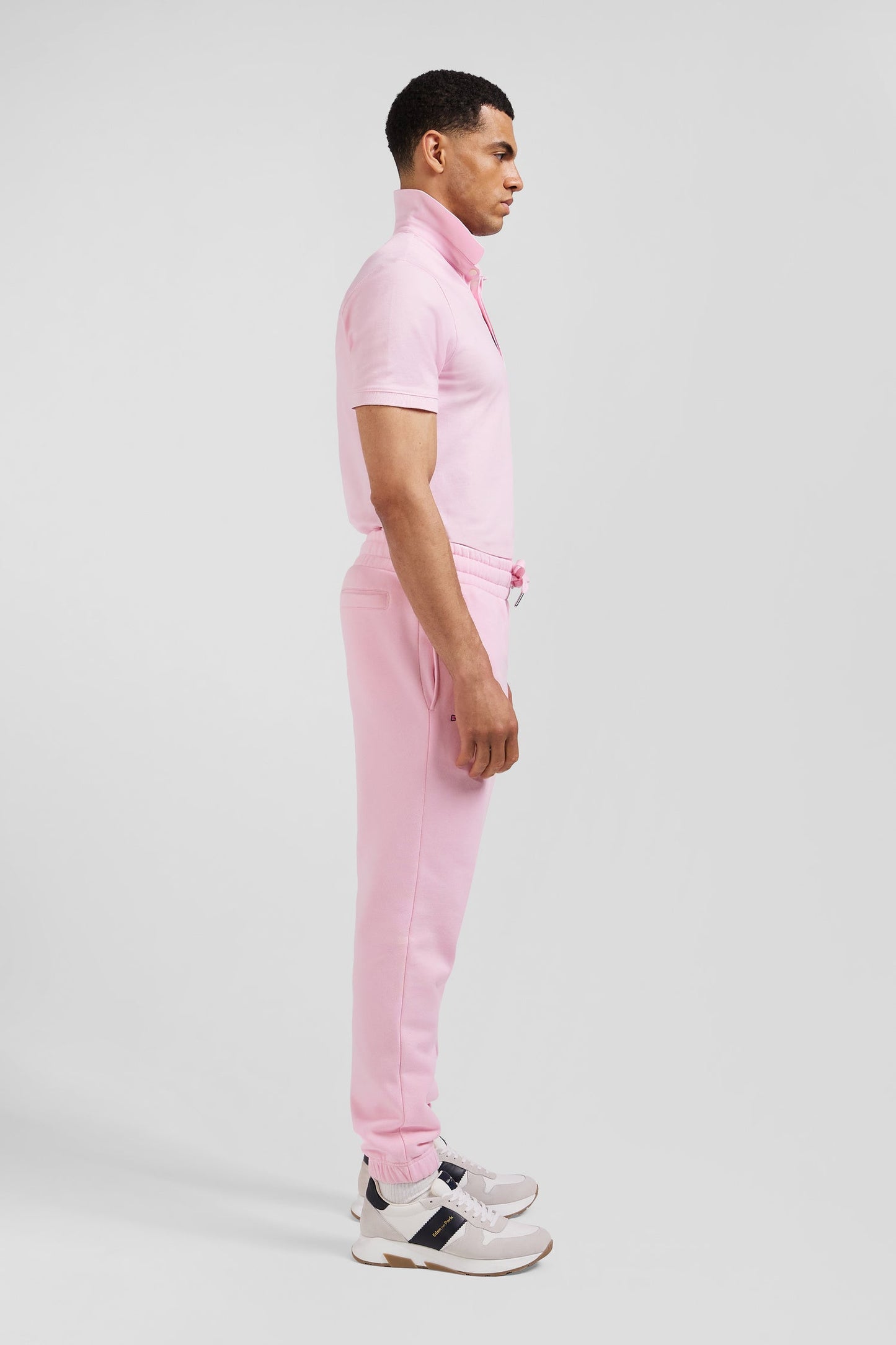 Pantalon jogging en molleton gratté rose coupe Regular - Image 5