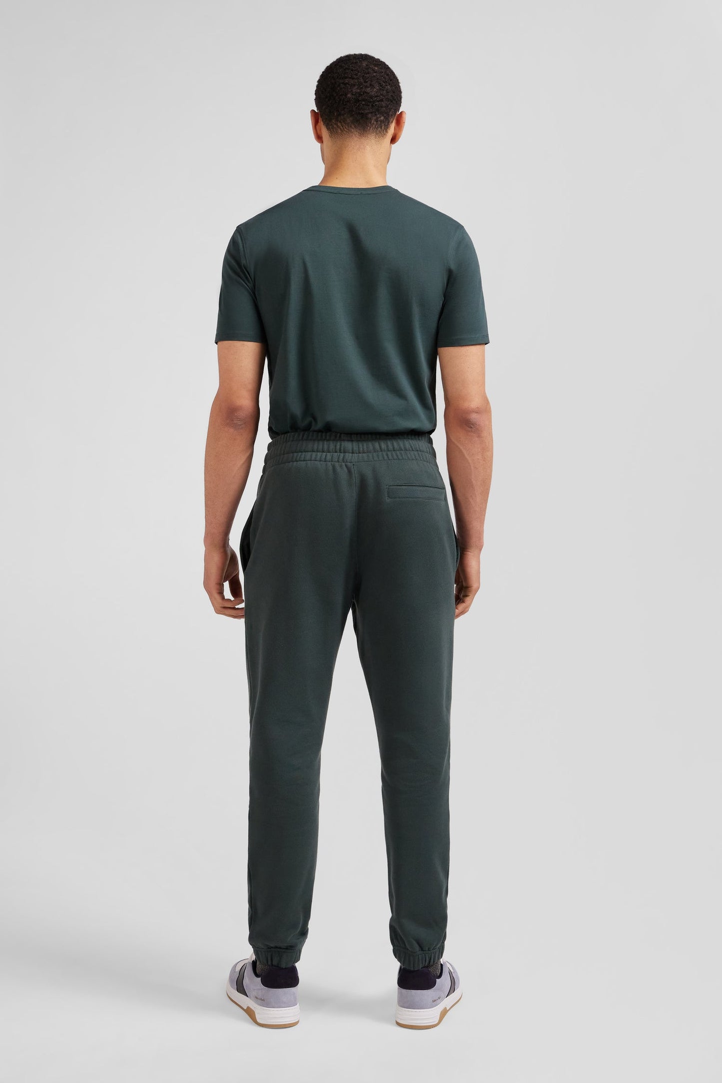 Pantalon jogging en molleton gratté vert coupe Regular - Image 6