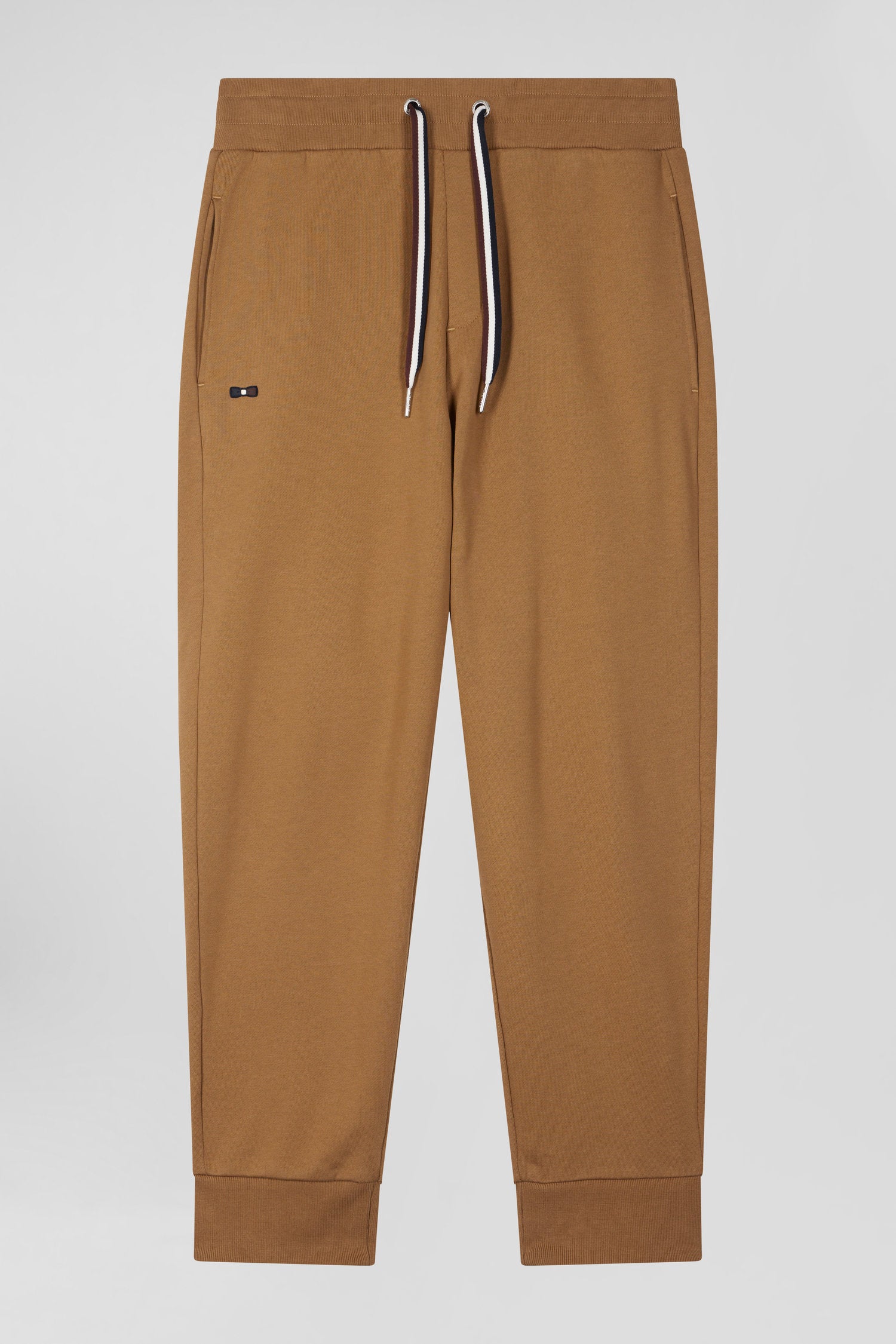 Pantalon jogging en molleton gratté camel coupe Relaxed