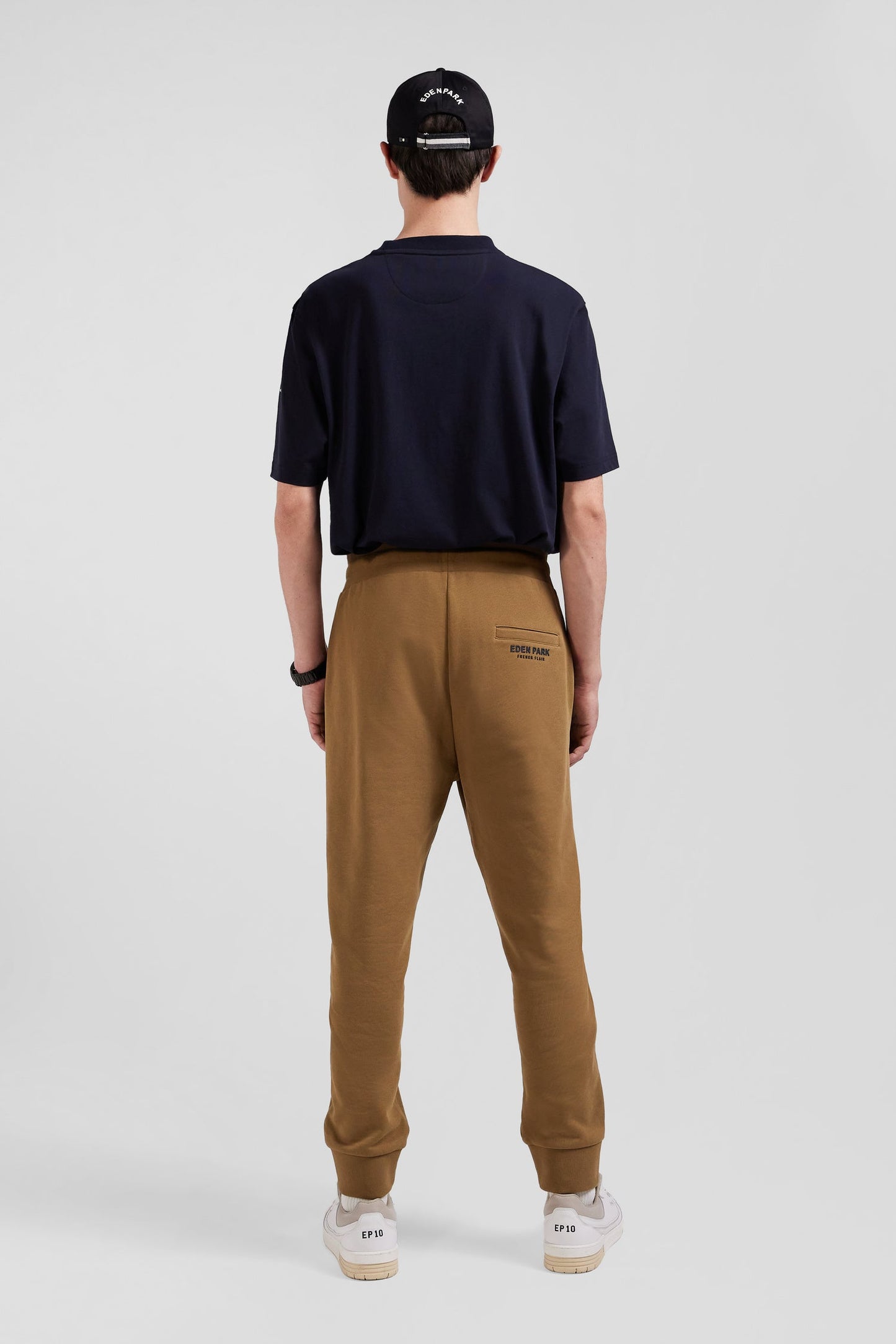 Pantalon jogging en molleton gratté camel coupe Relaxed - Image 6