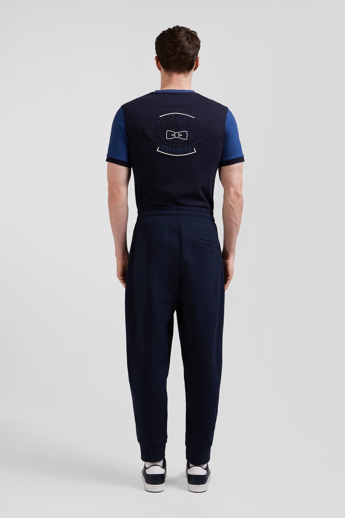 Pantalon jogging en molleton gratté bleu marine coupe Relaxed - Image 6