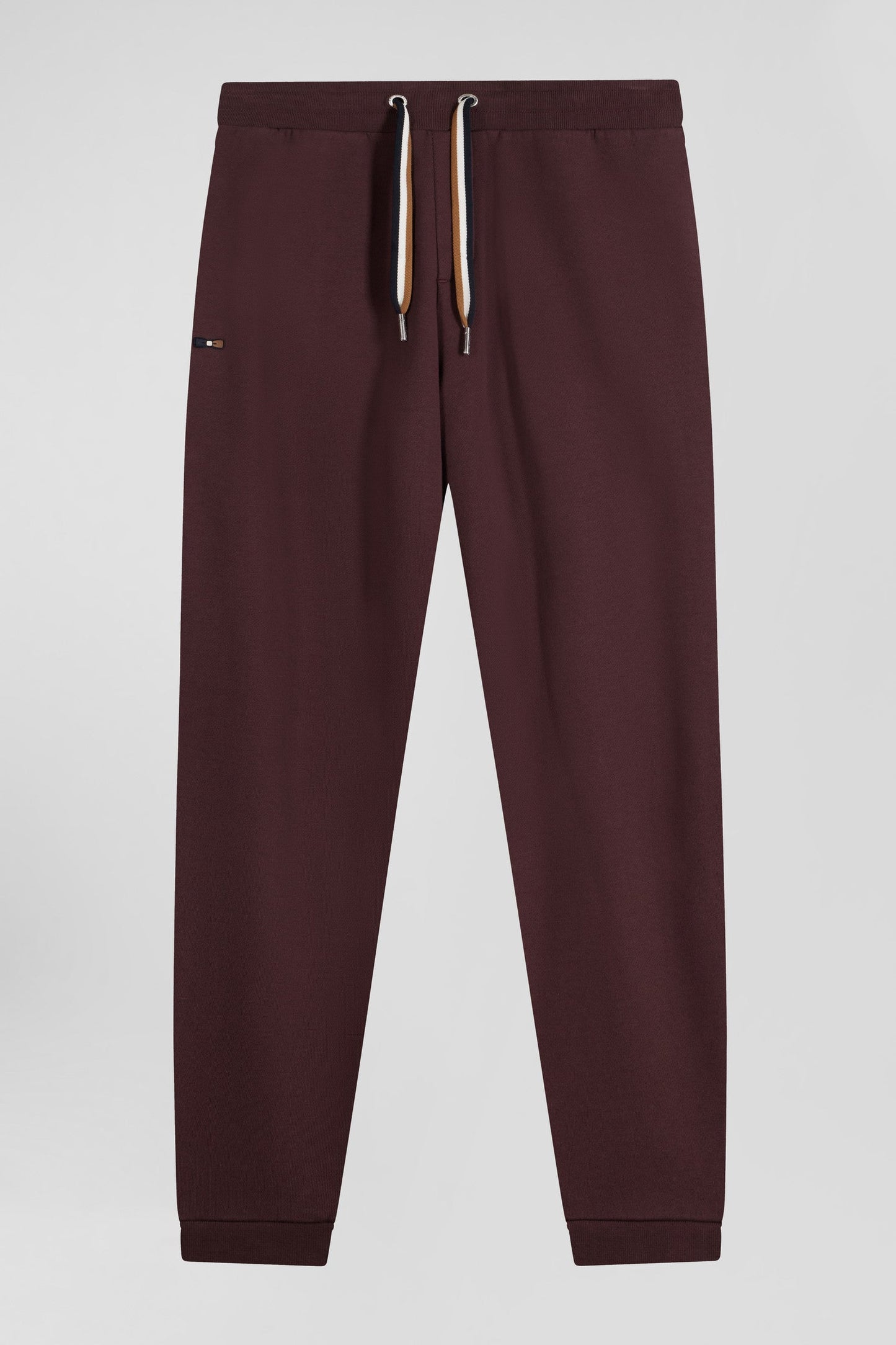 Pantalon jogging en molleton gratté bordeaux coupe Relaxed - Image 2