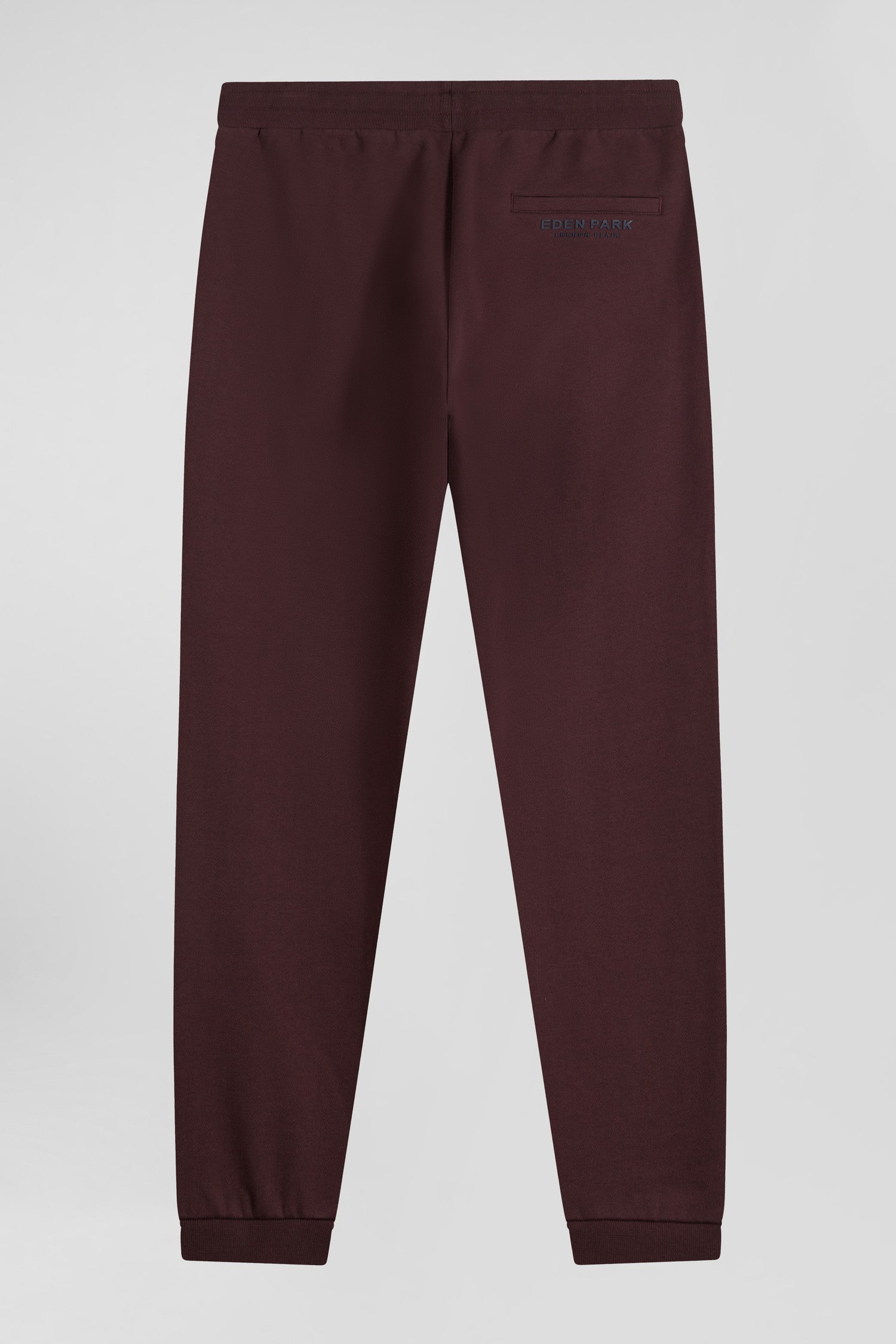 Pantalon jogging en molleton gratté bordeaux coupe Relaxed