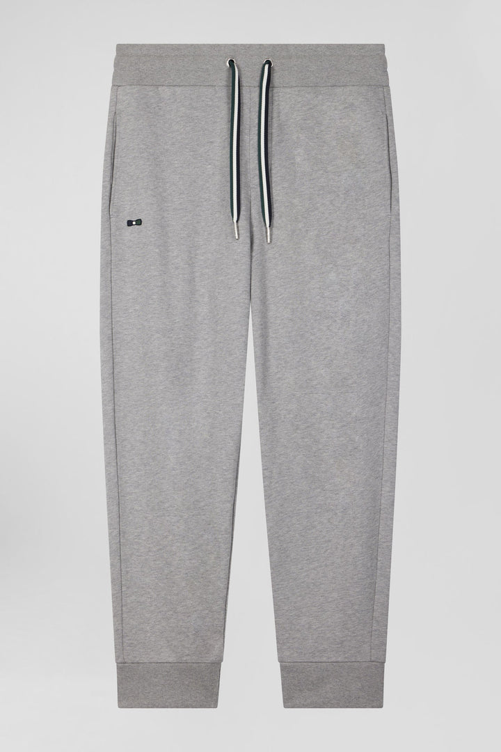 Pantalon jogging en molleton gratté gris coupe Relaxed alt view