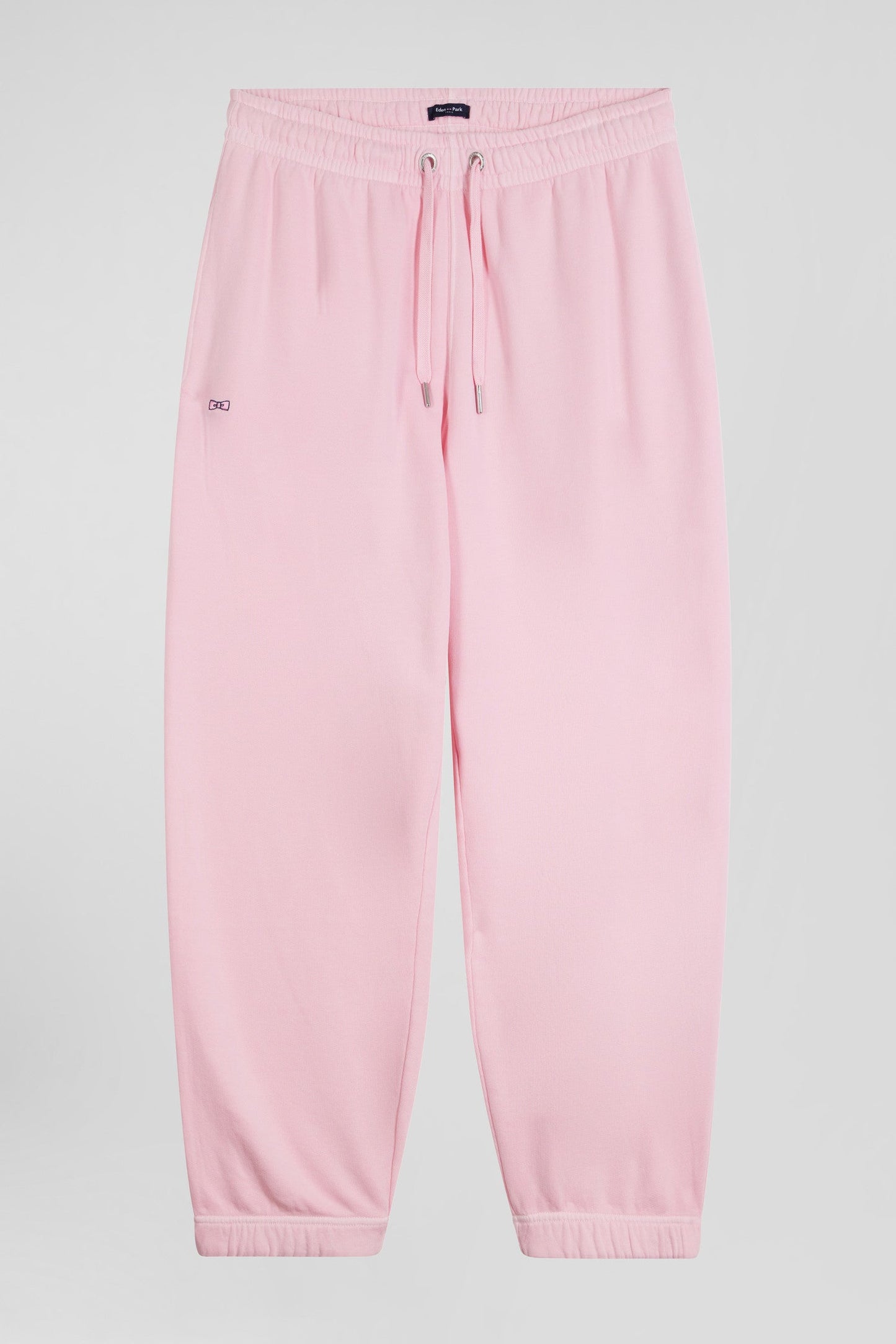 Jogging unisexe en molleton coton rose surteint coupe Relaxed - Image 3