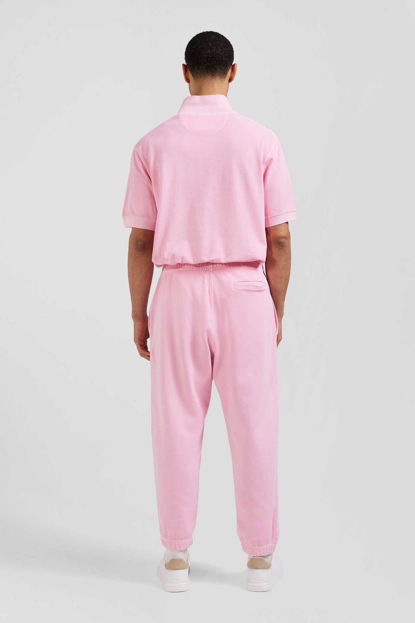 Jogging unisexe en molleton coton rose surteint coupe Relaxed - Image 9