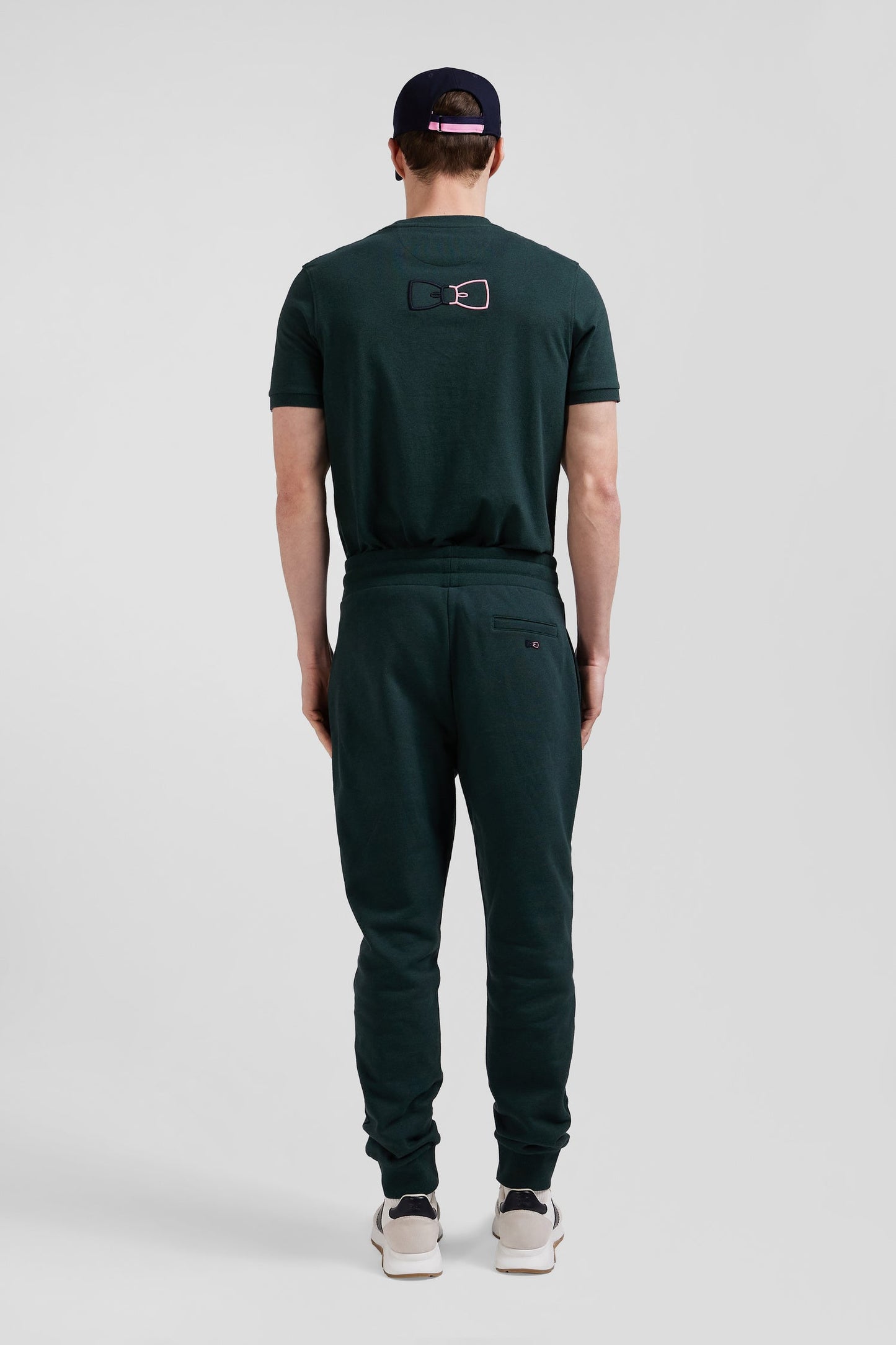 Pantalon jogging en molleton coton gratté noir coupe Regular - Image 6