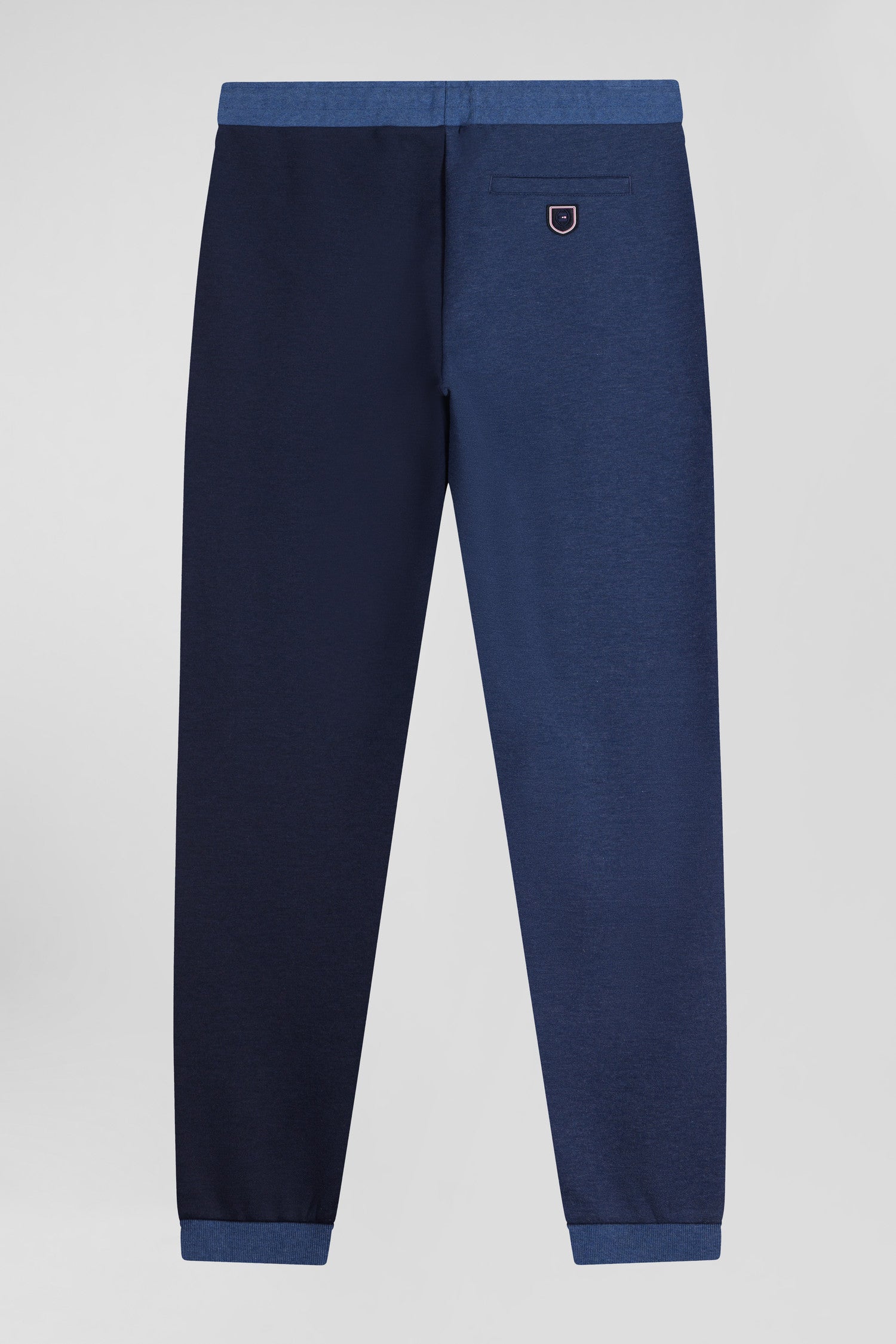 Pantalon jogging en coton mélangé bicolore bleu marine coupe Regular