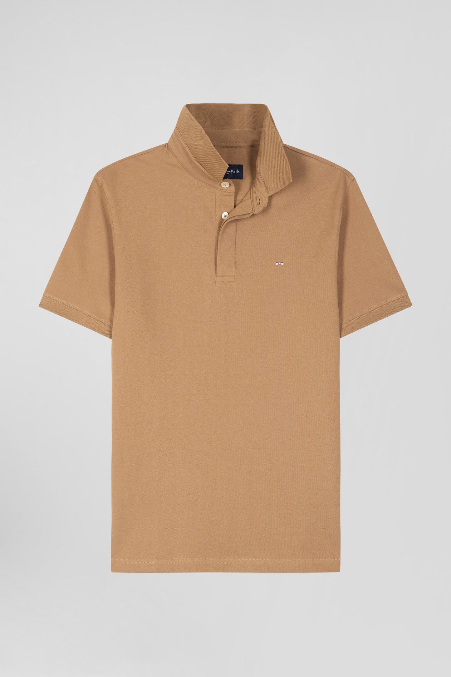 Polo manches courtes en coton stretch camel coupe Slim - Image 2