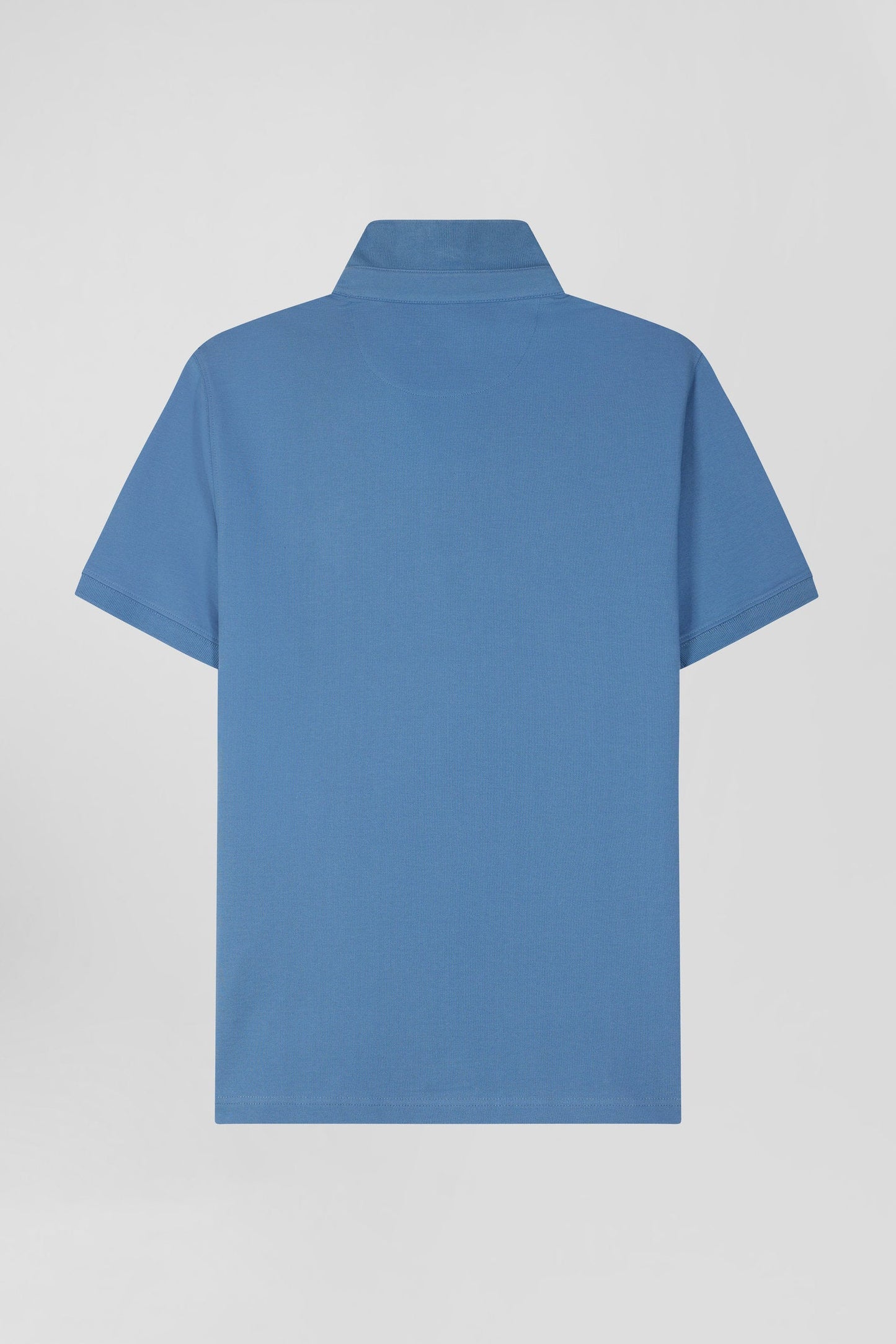 Polo manches courtes en coton stretch bleu coupe Slim - Image 5