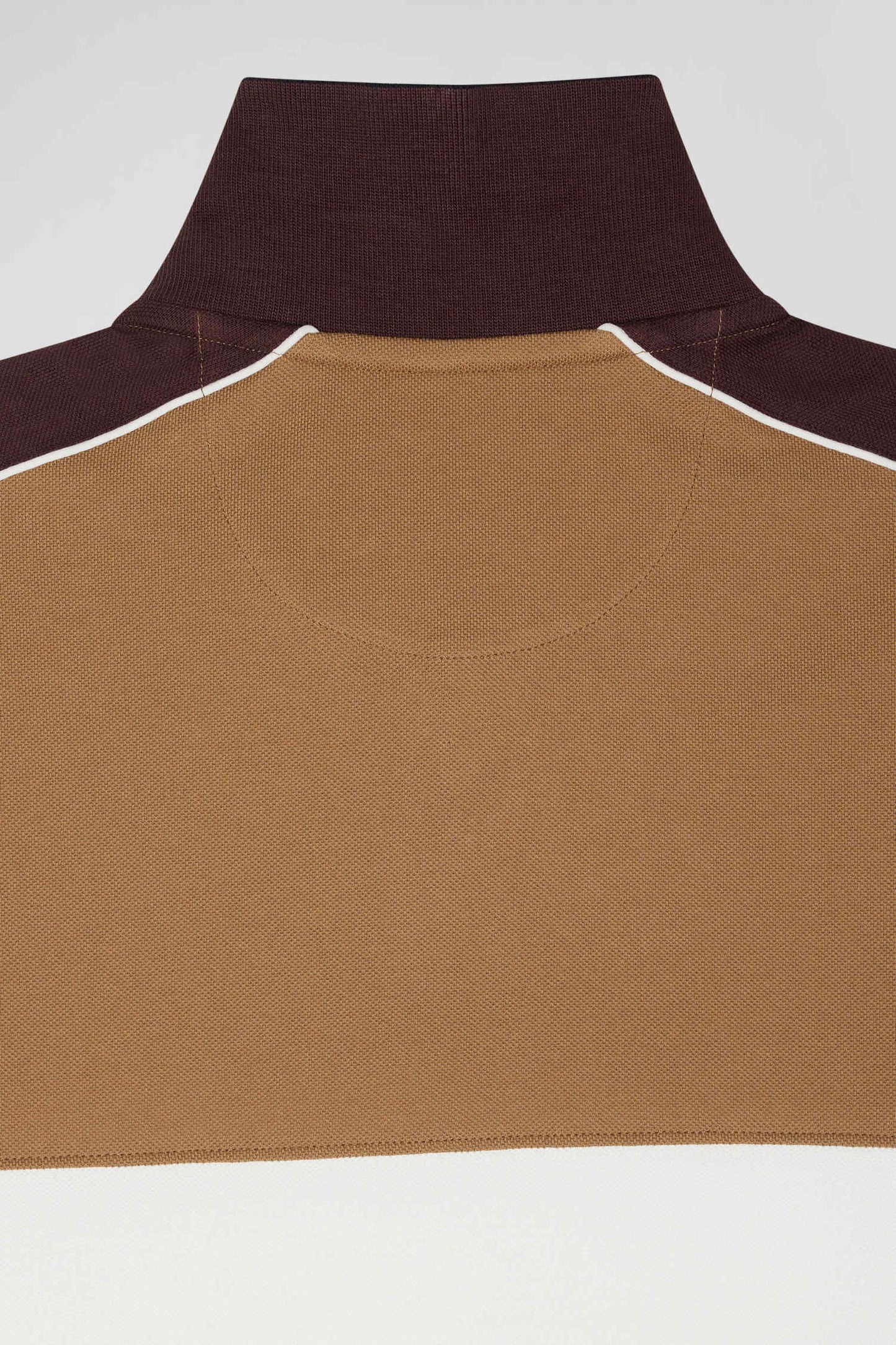 Three-tone cotton piqué polo shirt with Eden Park lettering Regular fit