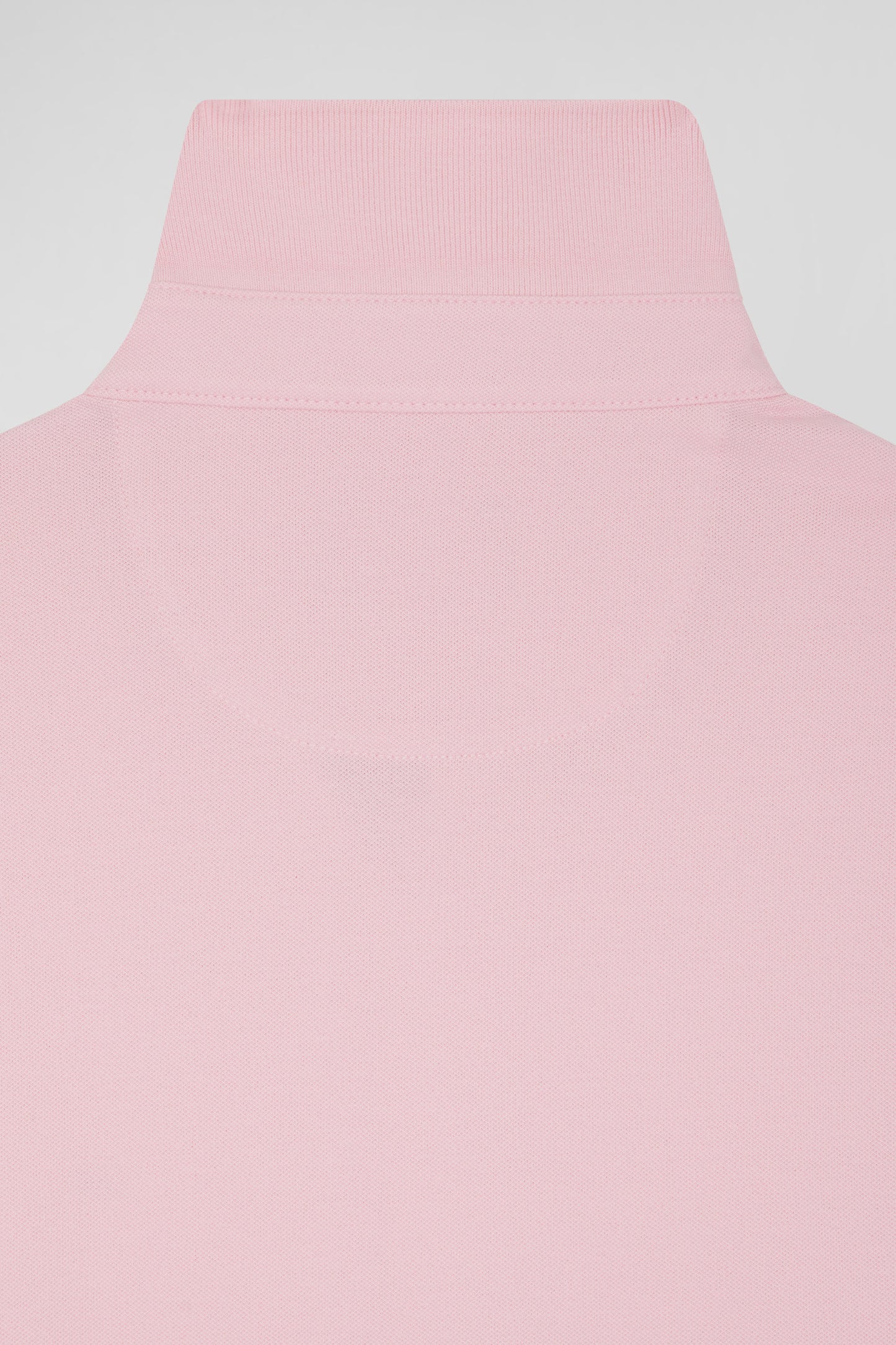 Polo manches longues en piqué coton rose coupe Slim - Image 5