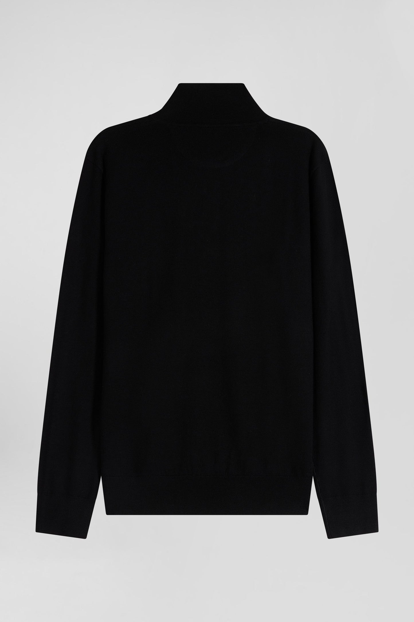 Pull col maillot en laine noir coupe Regular - Image 5