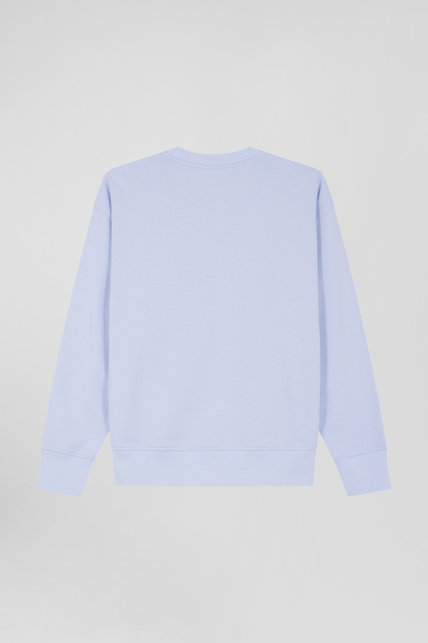 Relaxed sky blue brushed cotton fleece sweatshirt