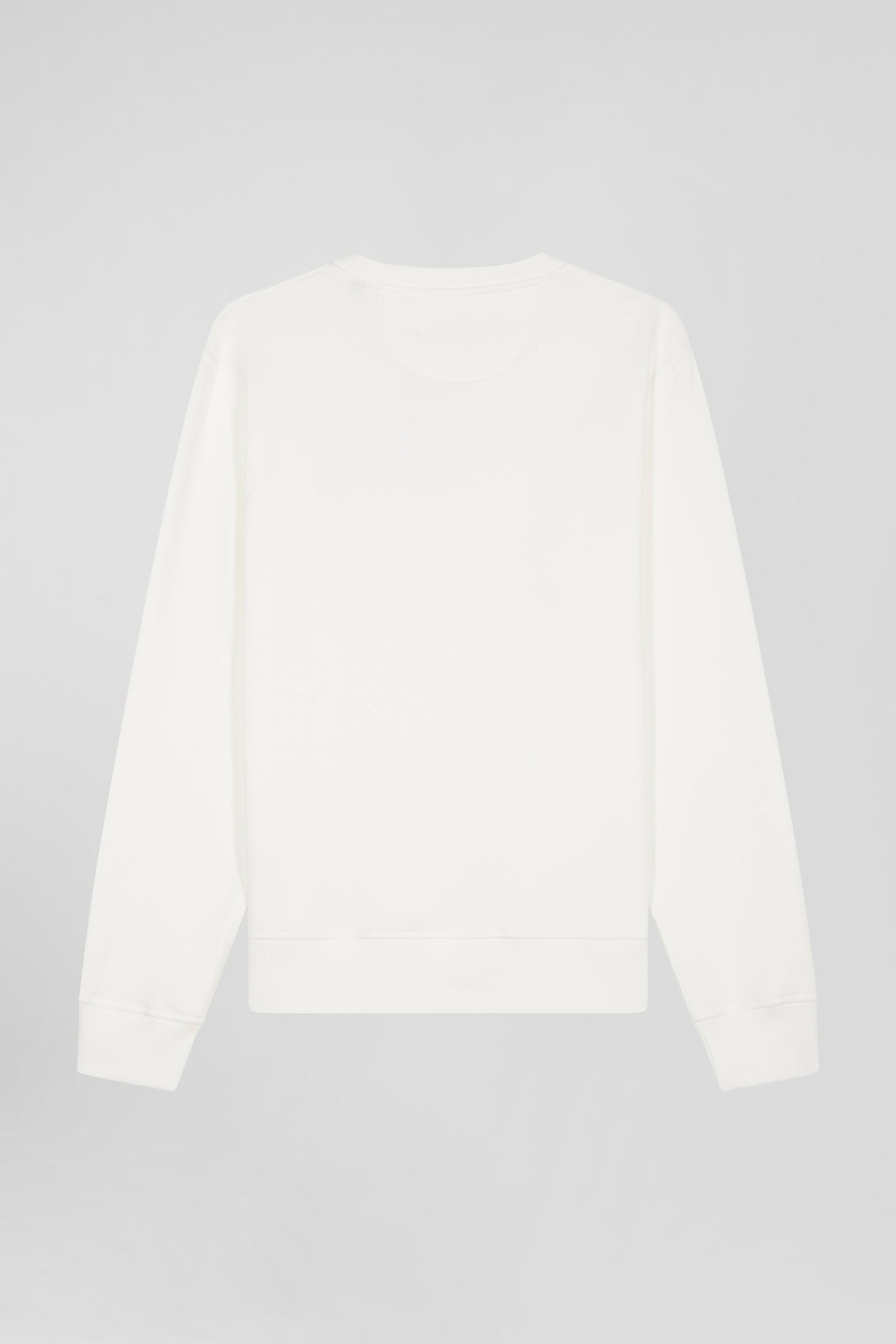 Sweatshirt en molleton coton uni écru coupe Regular - Image 5