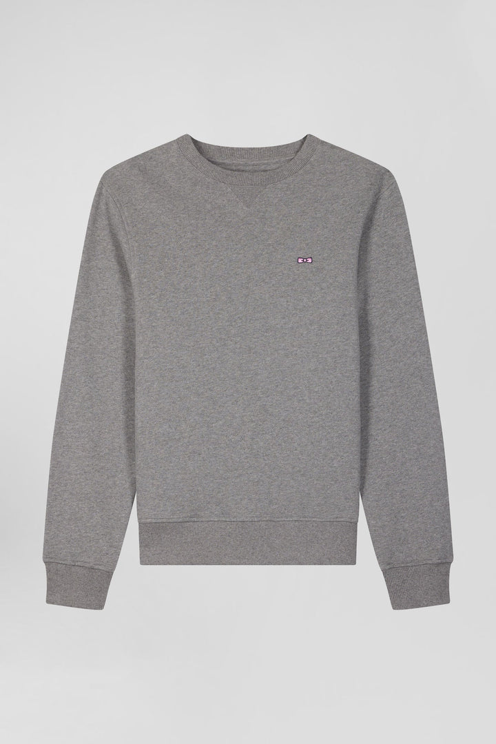 Sweatshirt en molleton coton uni gris coupe Regular alt view