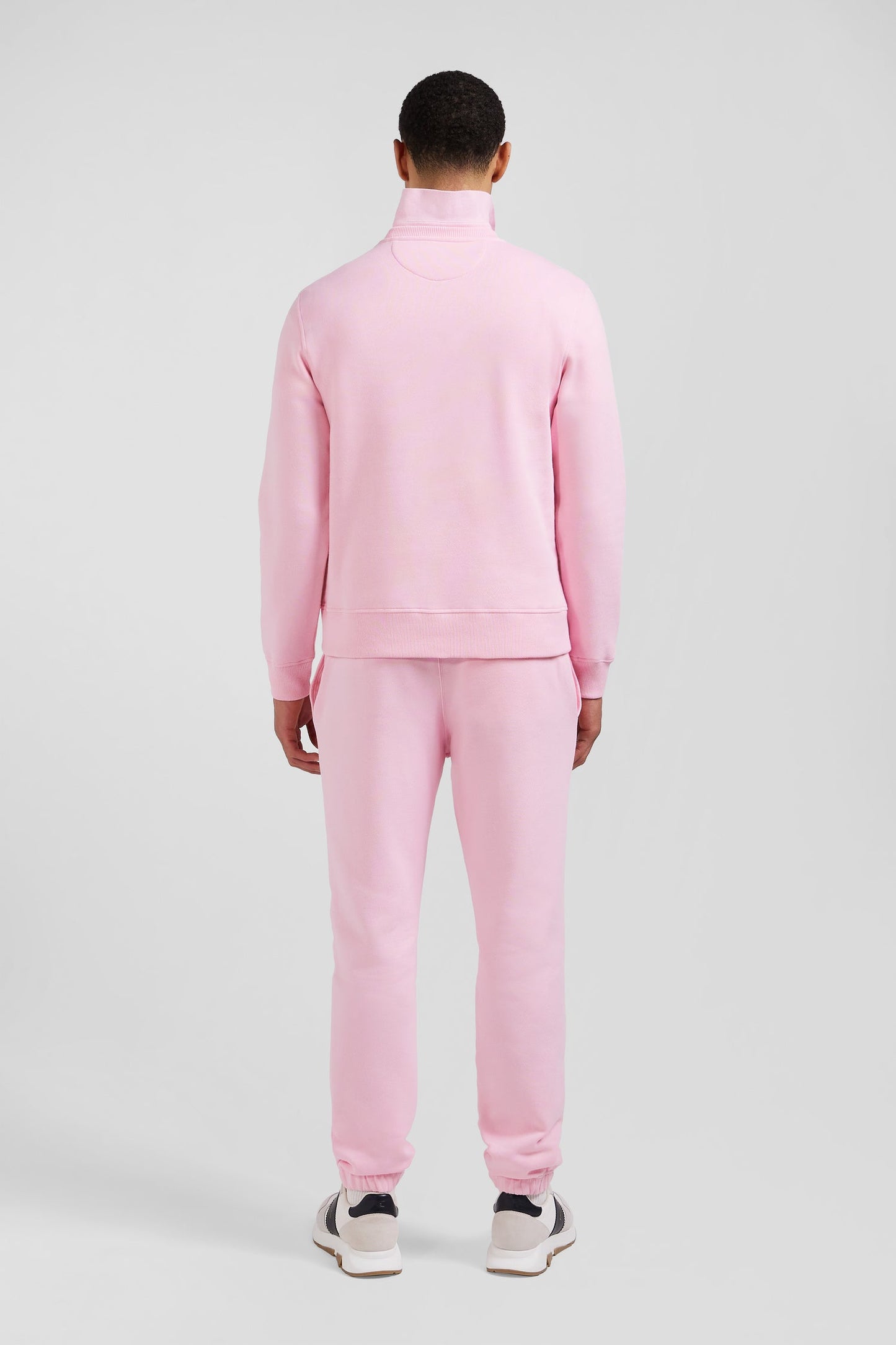 Sweatshirt en molleton coton uni rose coupe Regular - Image 7