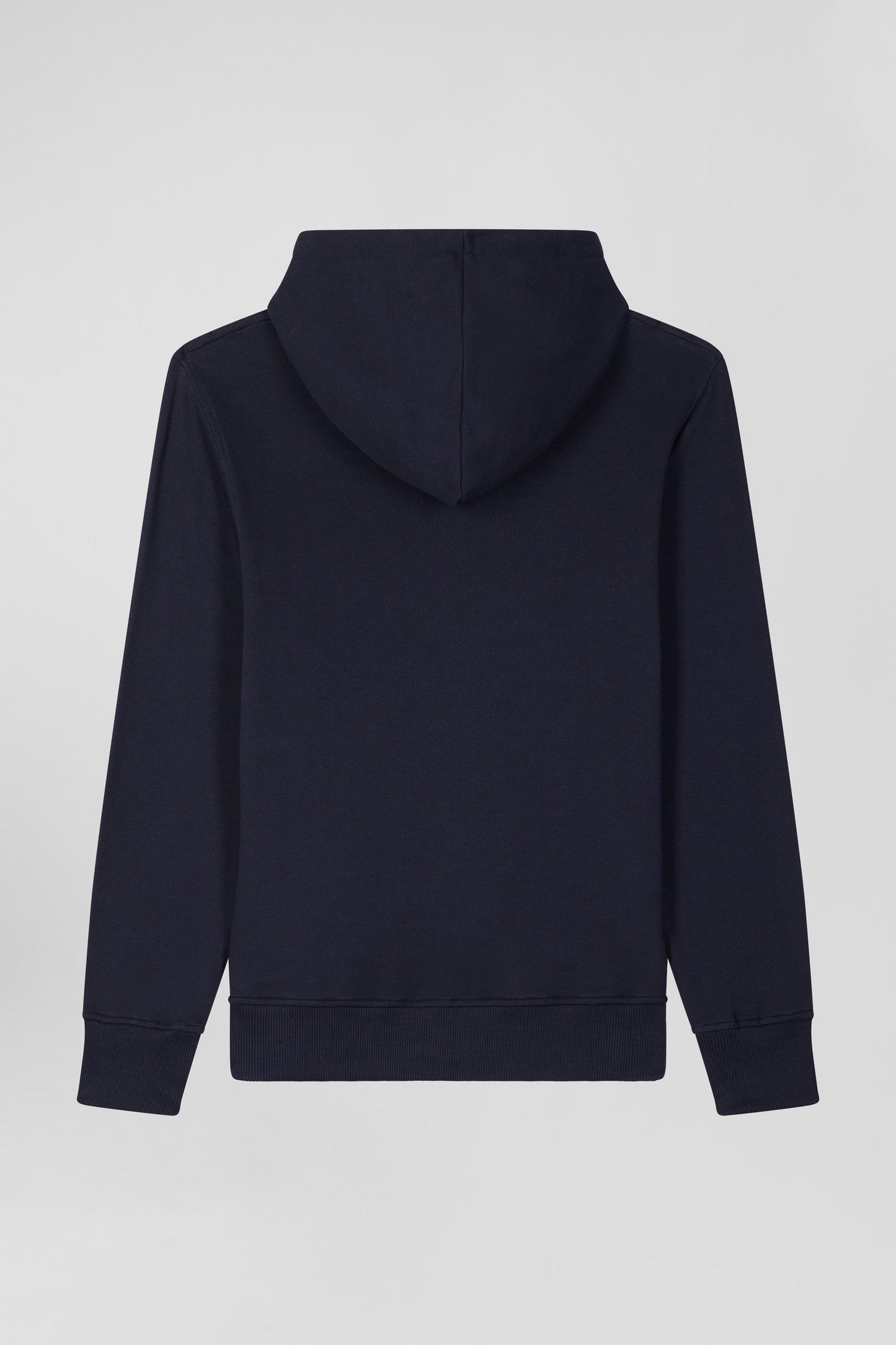 Sweatshirt zippé à capuche en molleton coton bleu marine coupe Regular - Image 5