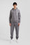 Sweatshirt à capuche en molleton coton gris coupe Regular