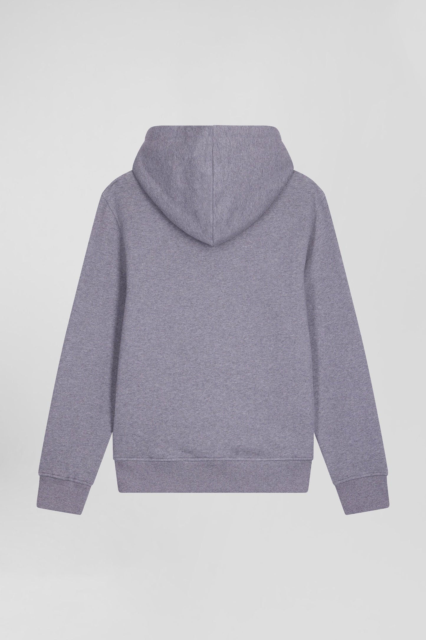 Sweatshirt à capuche en molleton coton gris coupe Regular - Image 5