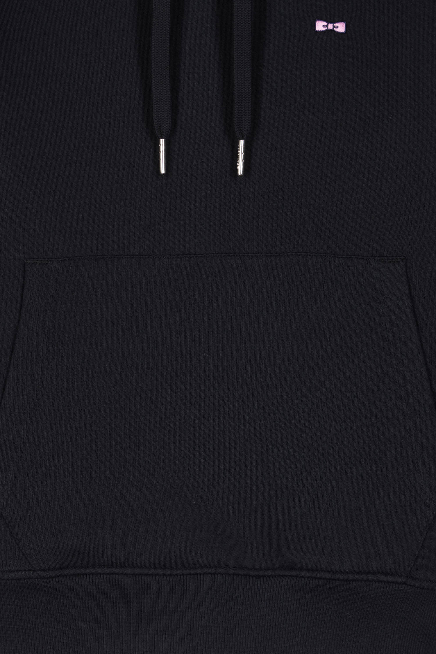 Sweatshirt à capuche en molleton coton noir coupe Regular