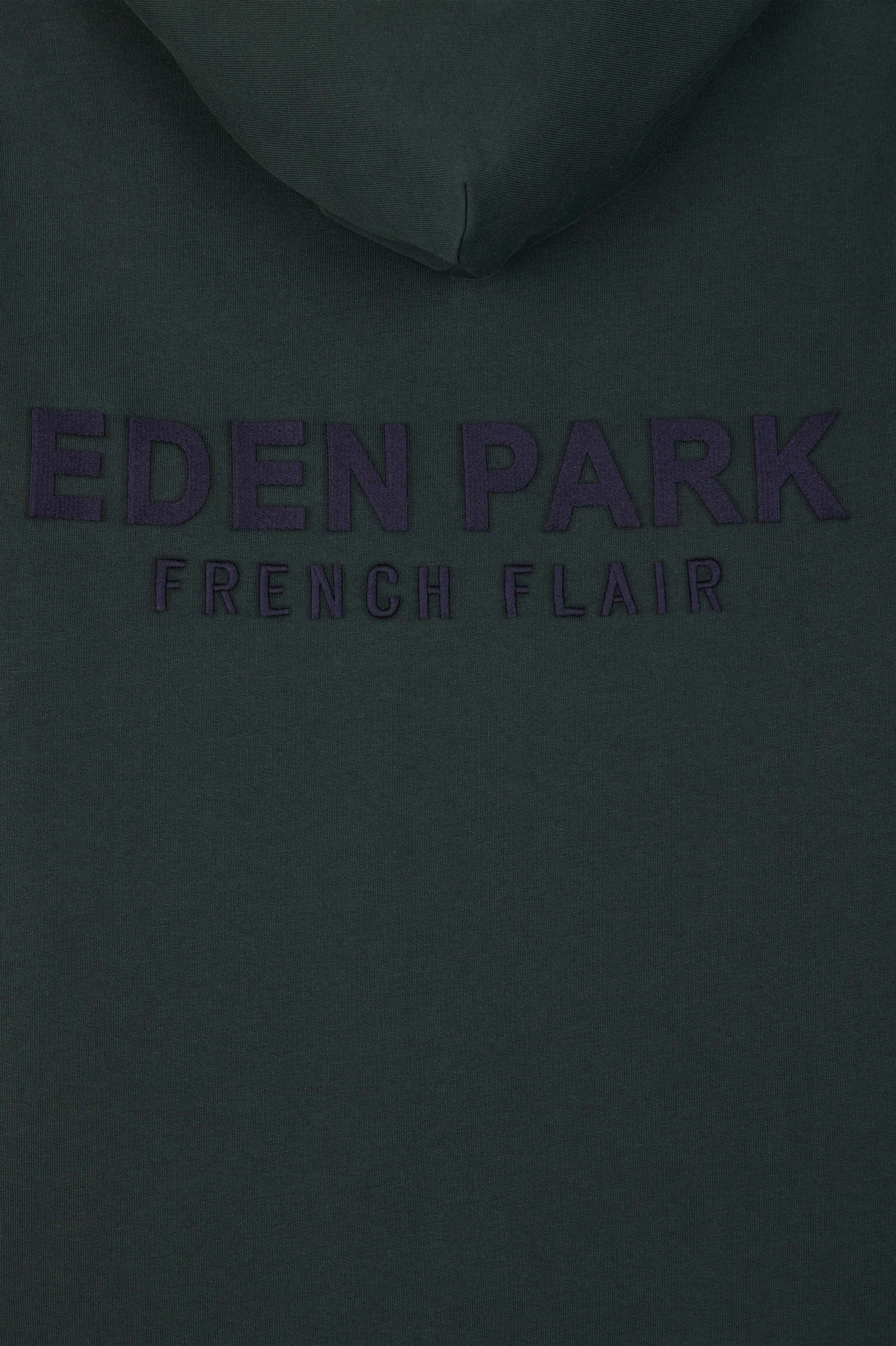 Sweatshirt à capuche en molleton vert broderie Eden Park coupe Regular - Image 10