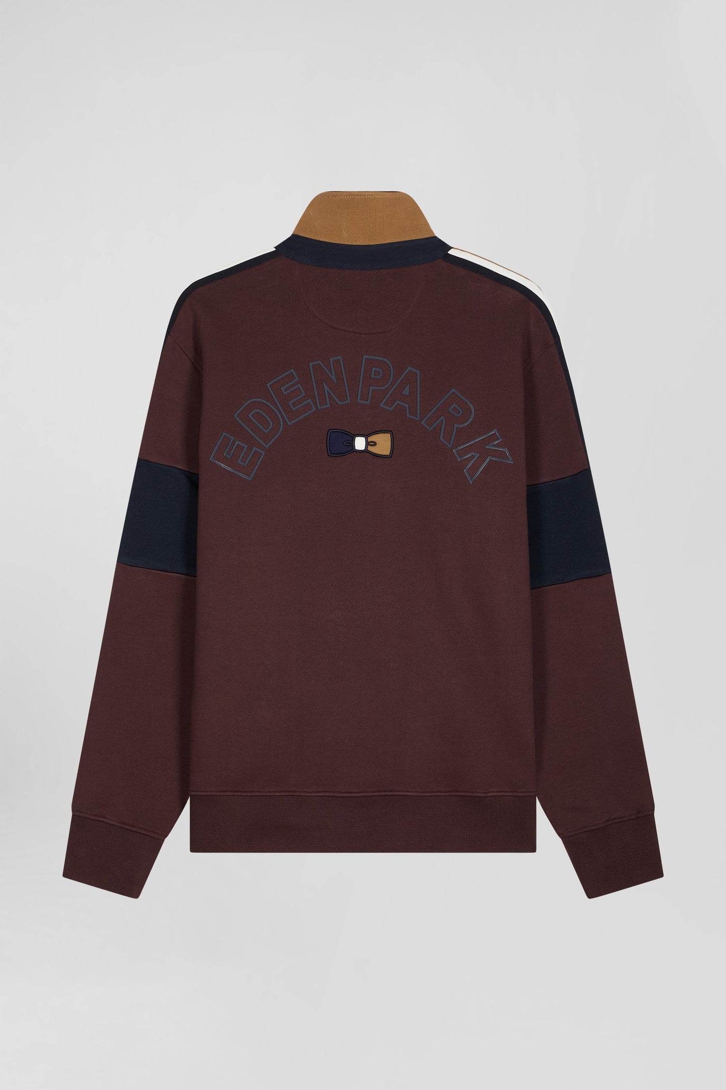 Sweatshirt col maillot en coton bordeaux coupe Relaxed - Image 5