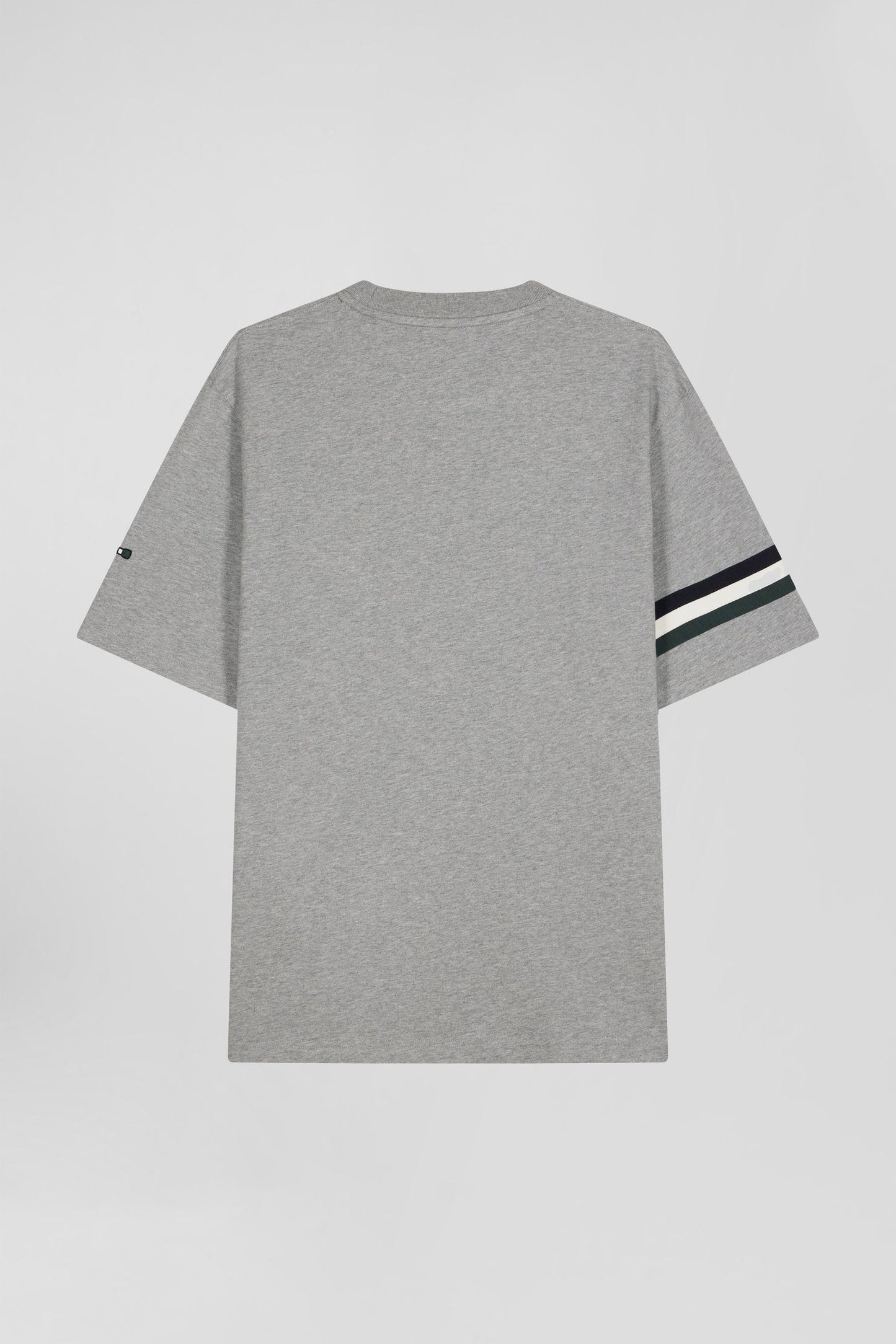 T-shirt manches courtes en coton gris coupe Oversized sérigraphie Eden Park - Image 5