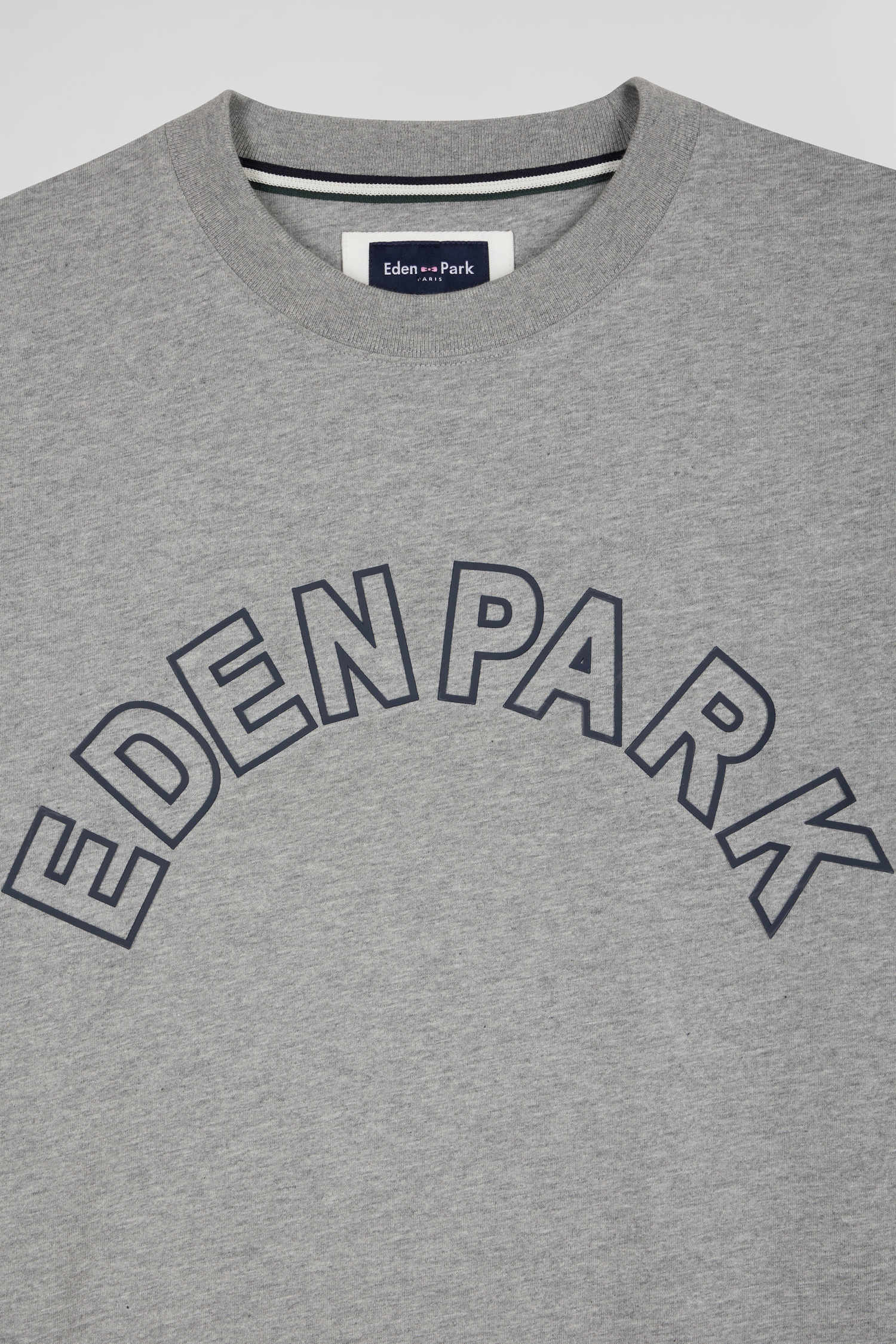 T-shirt manches courtes en coton gris coupe Oversized sérigraphie Eden Park