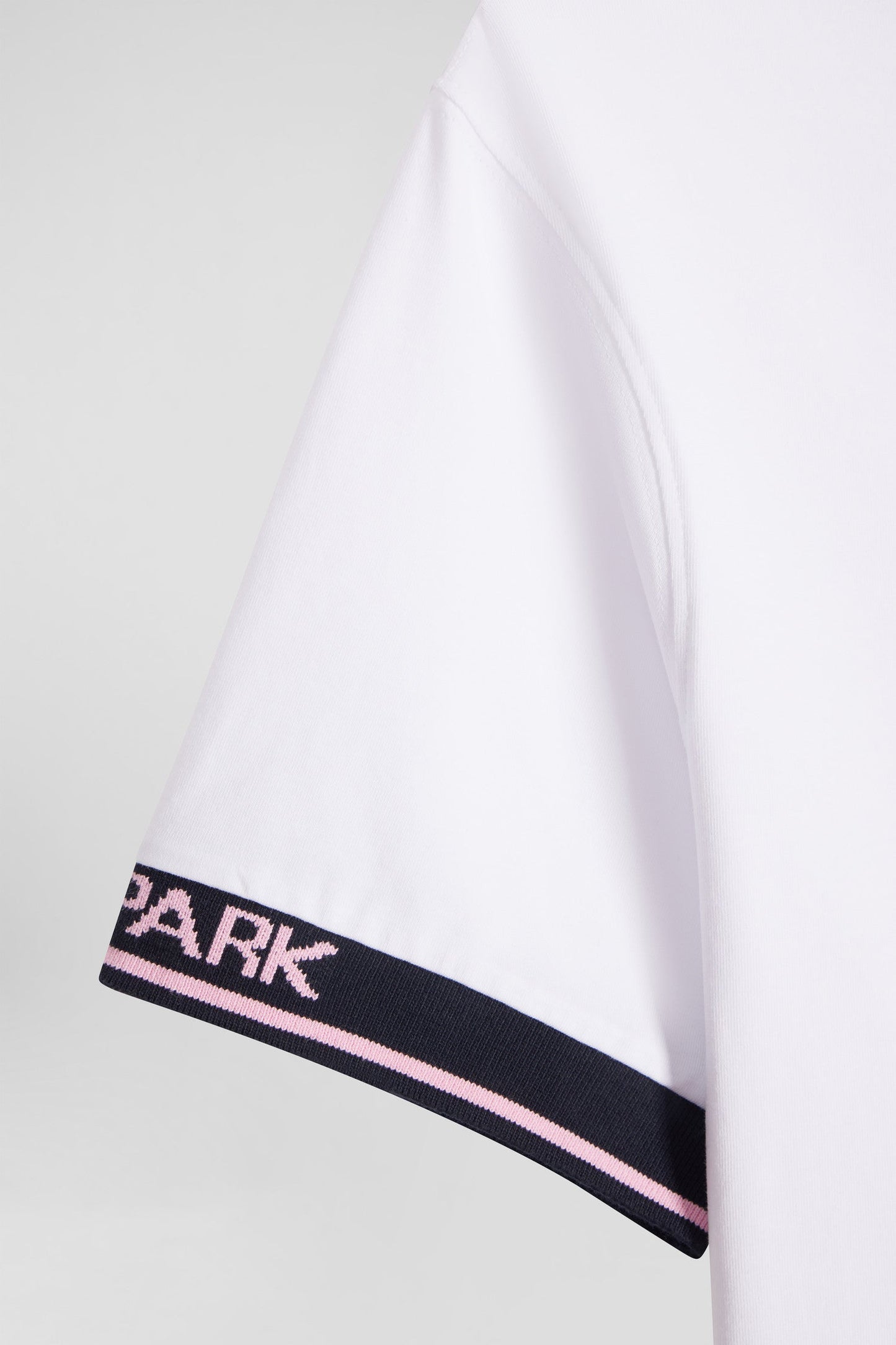 T-shirt manches courtes en coton blanc coupe Slim bords-côtes Eden Park - Image 8