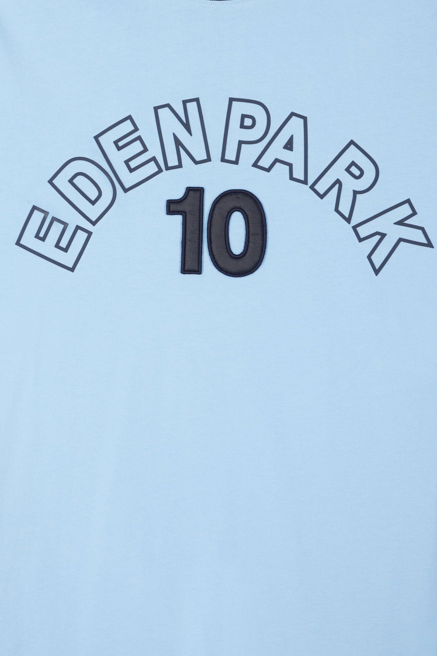 T-shirt manches courtes bicolore en coton ciel Eden Park 10 coupe Relaxed - Image 10