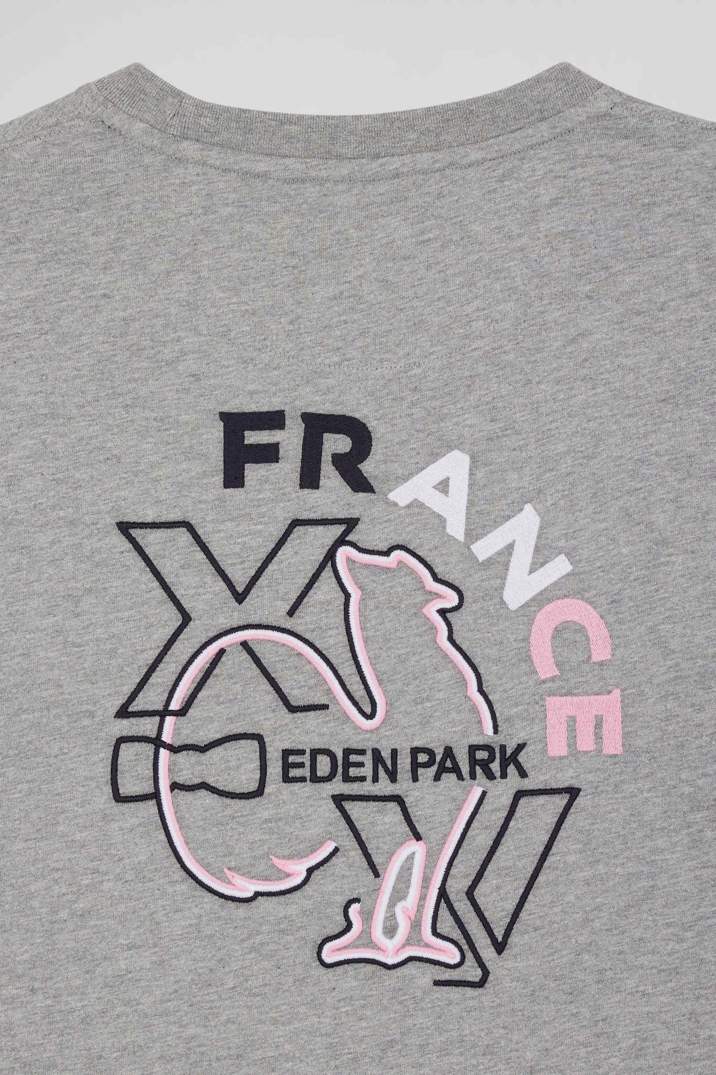 T-shirt manches courtes en coton gris broderie XV de France coupe Regular - Image 8