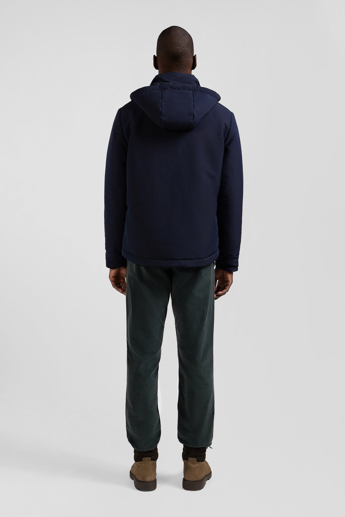 Blouson zippé à capuche bleu marine - Image 7