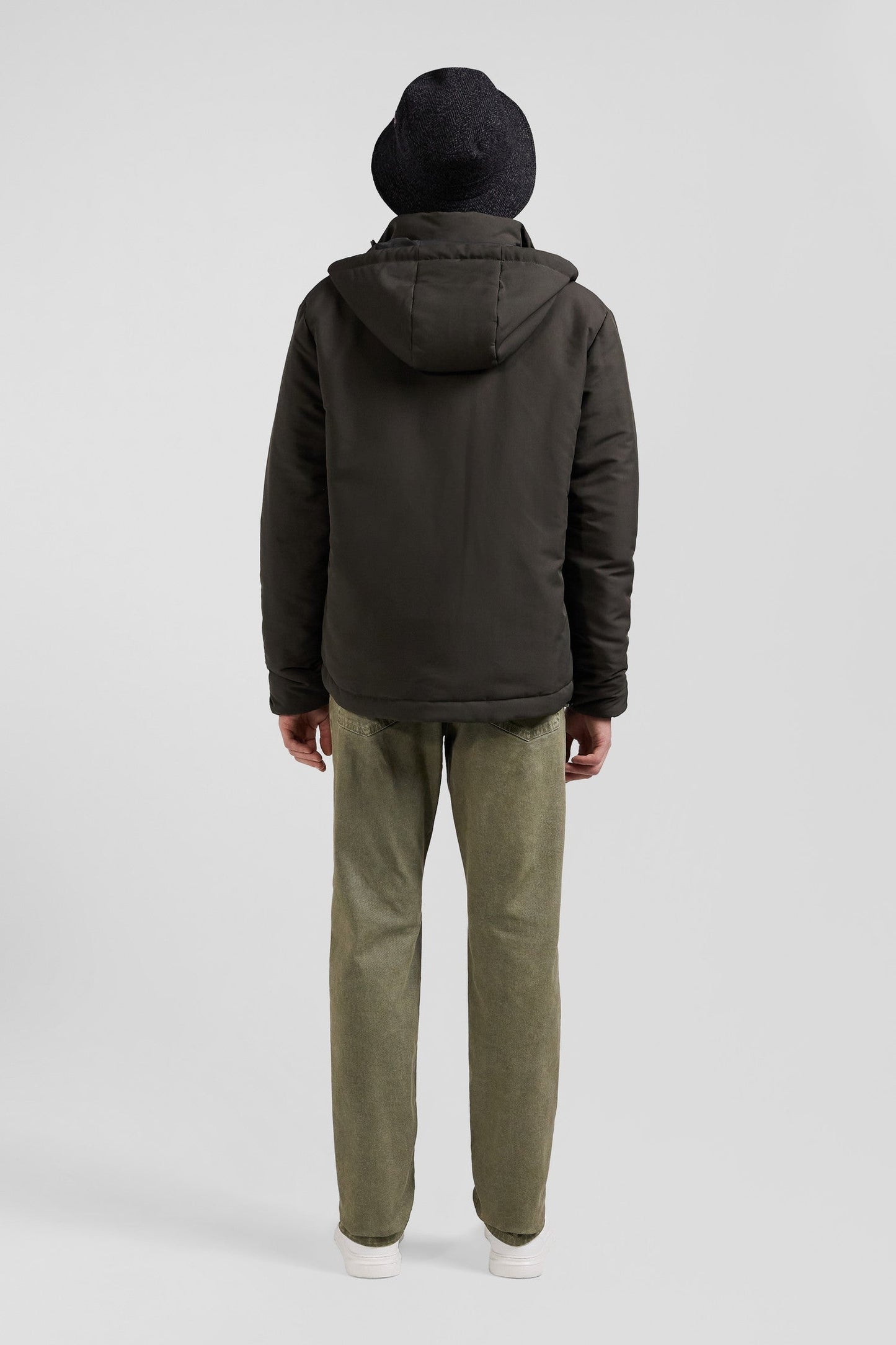 Blouson zippé à capuche kaki - Image 7