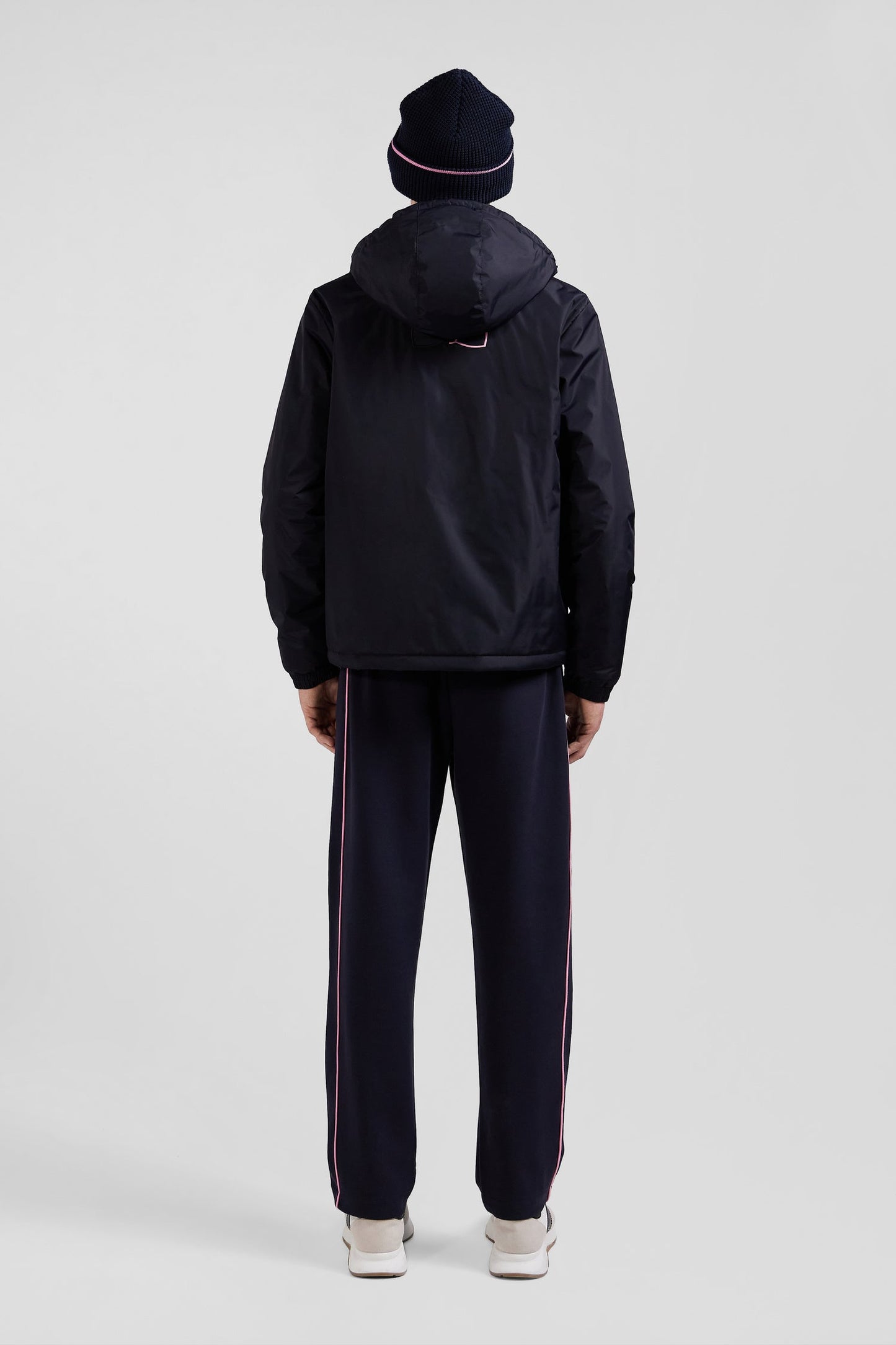 Blouson coupe-vent à capuche bleu marine - Image 7