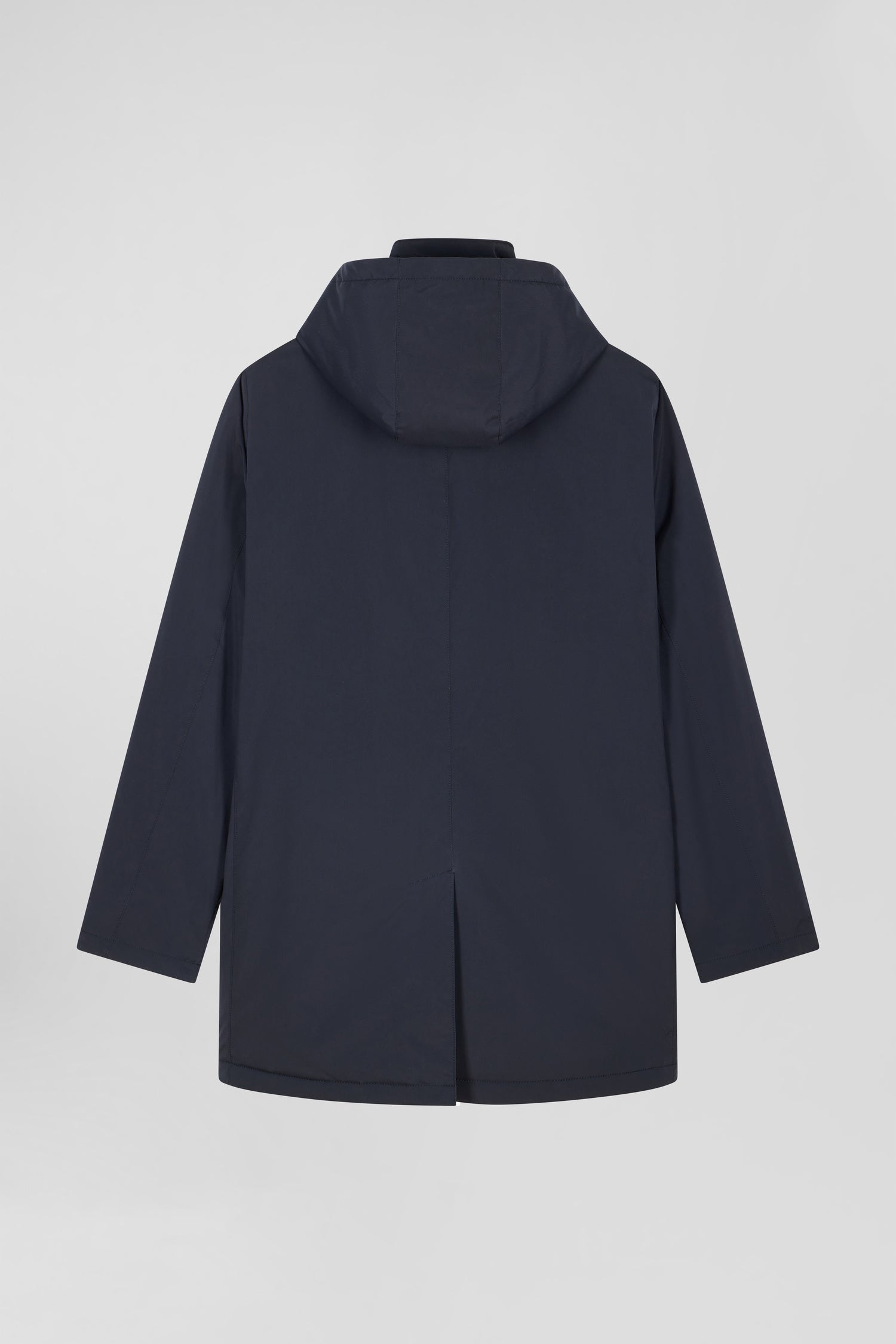 Imperméable en nylon à capuche bleu marine