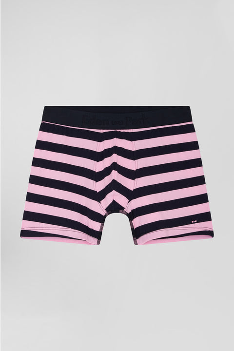 Pink striped stretch cotton boxers - Image 1