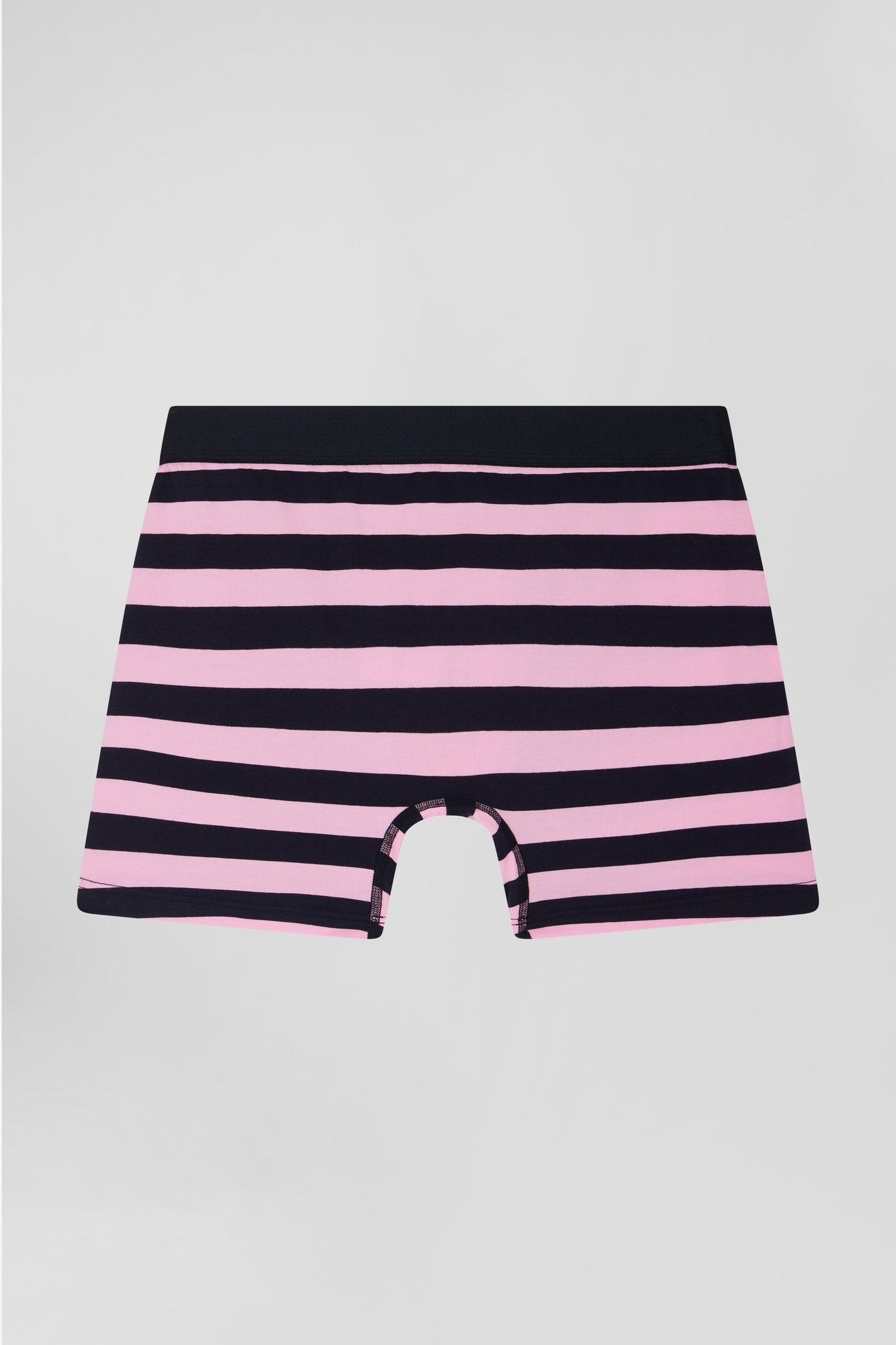 Boxer cerclé en coton stretch rose - Image 2