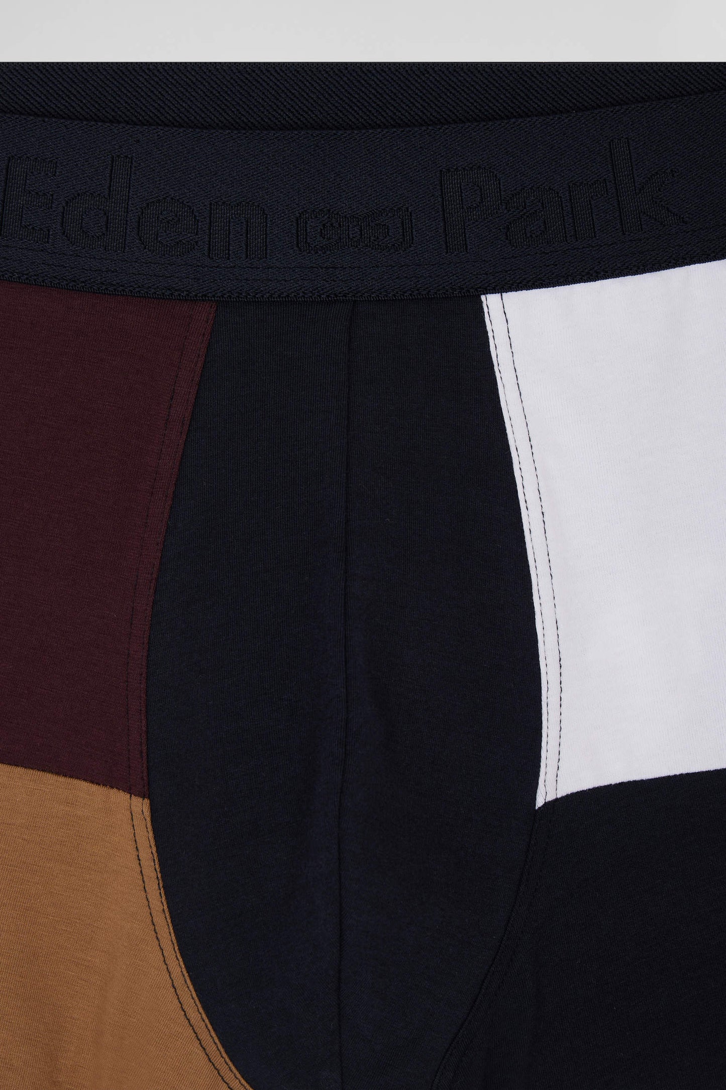 Boxer colorblock en coton stretch bordeaux - Image 3