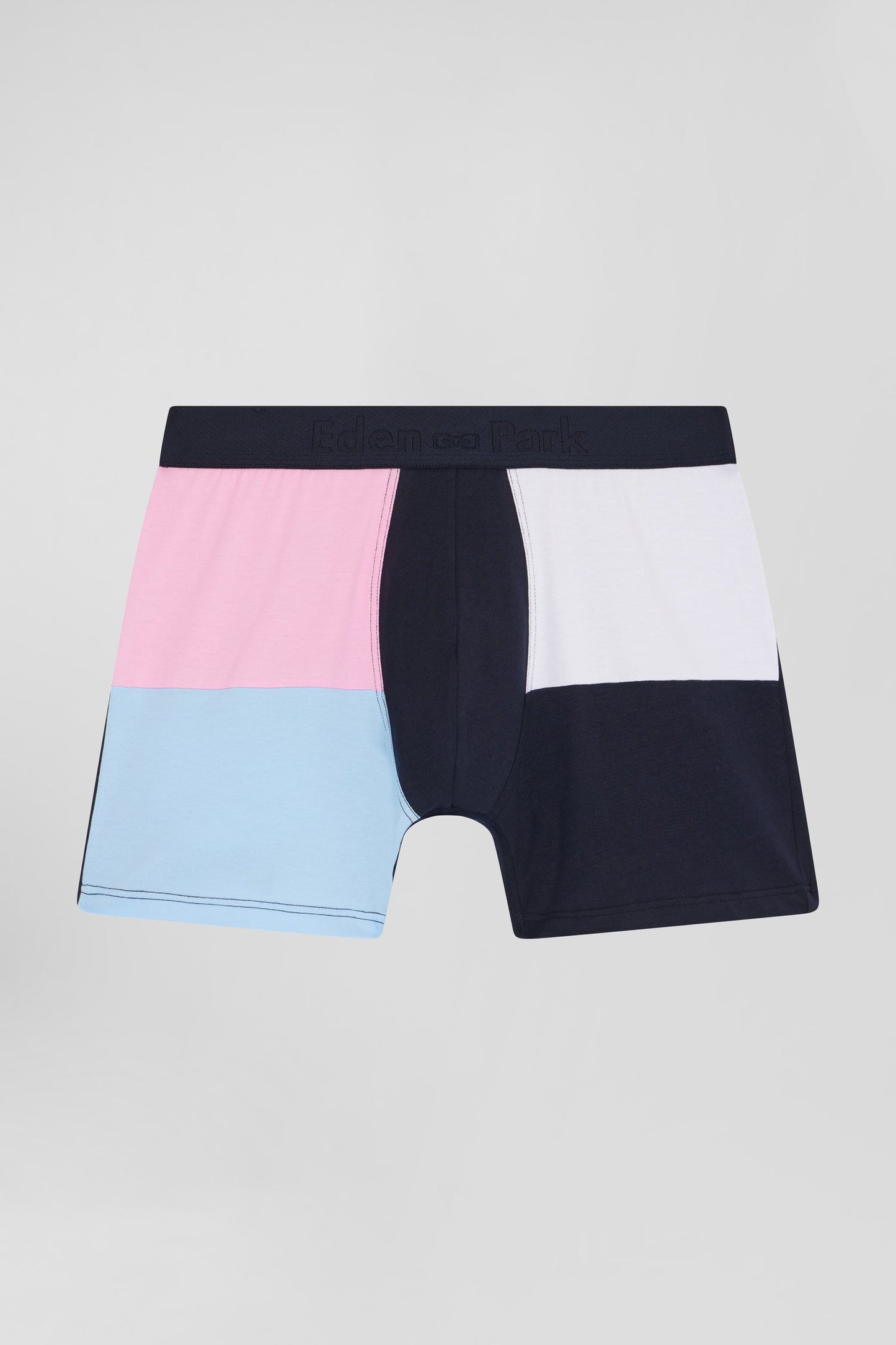 Boxer colorblock en coton stretch rose - Image 1