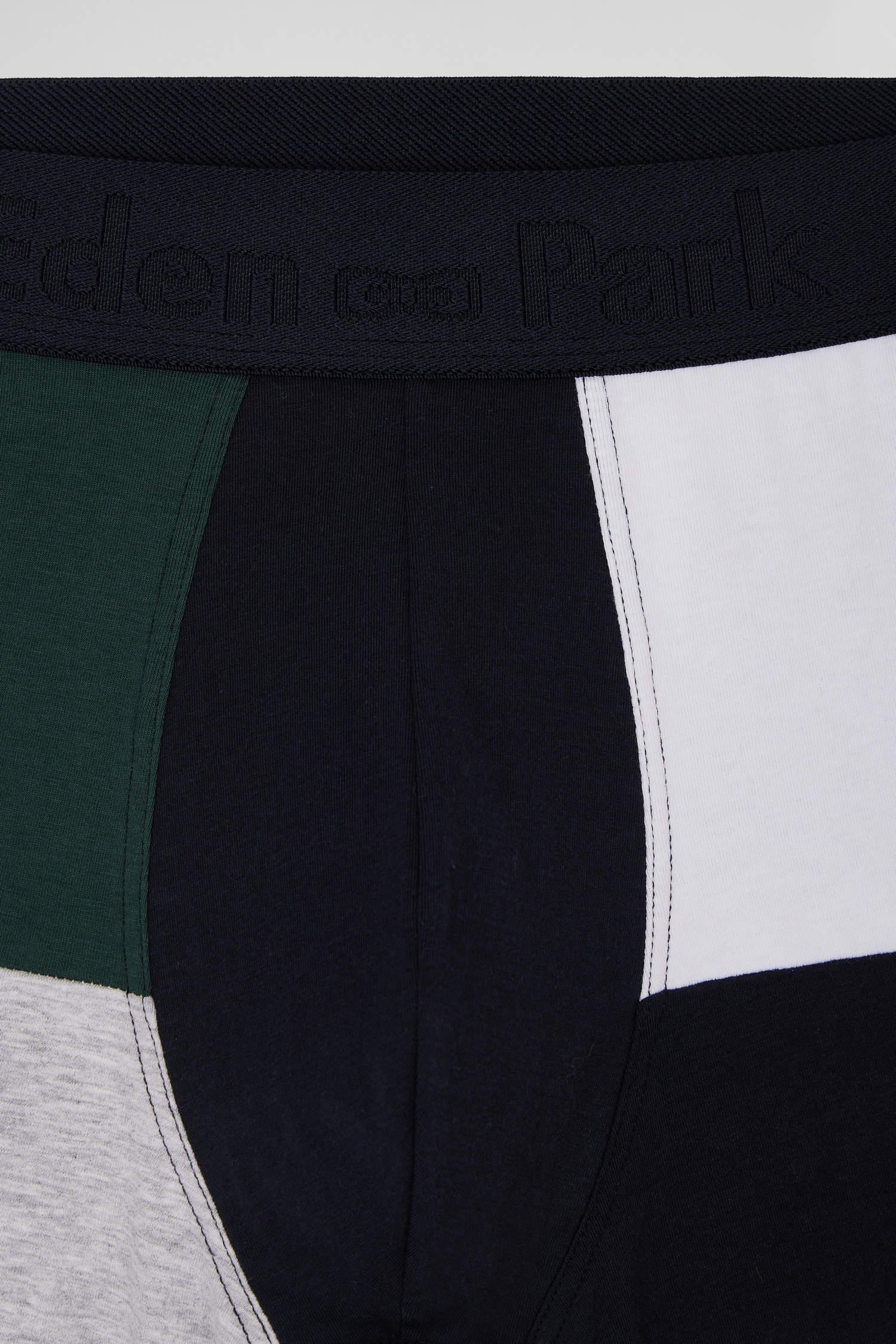 Boxer colorblock en coton stretch vert