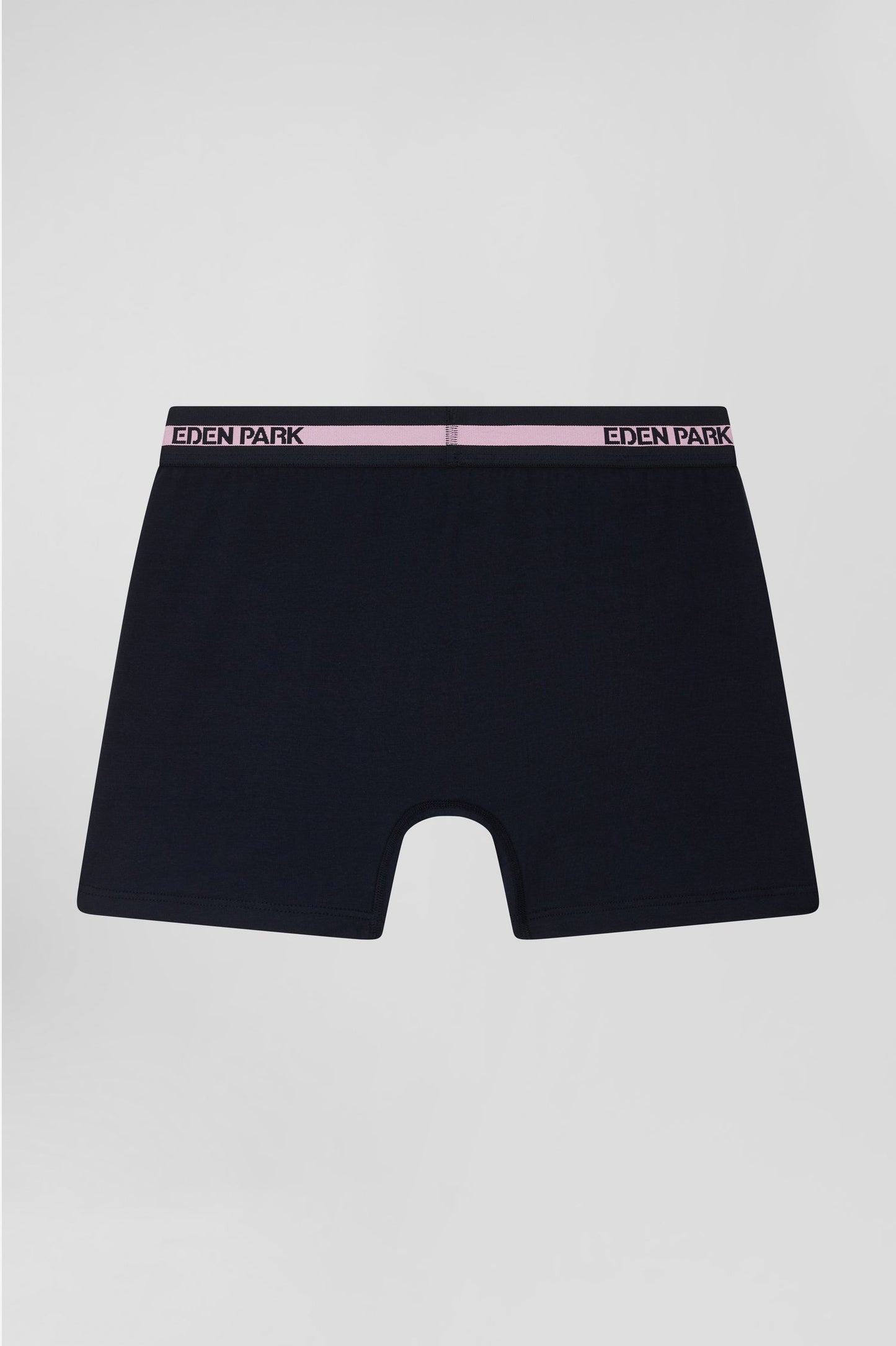 Boxer en coton stretch élastique taille siglé bleu marine - Image 2